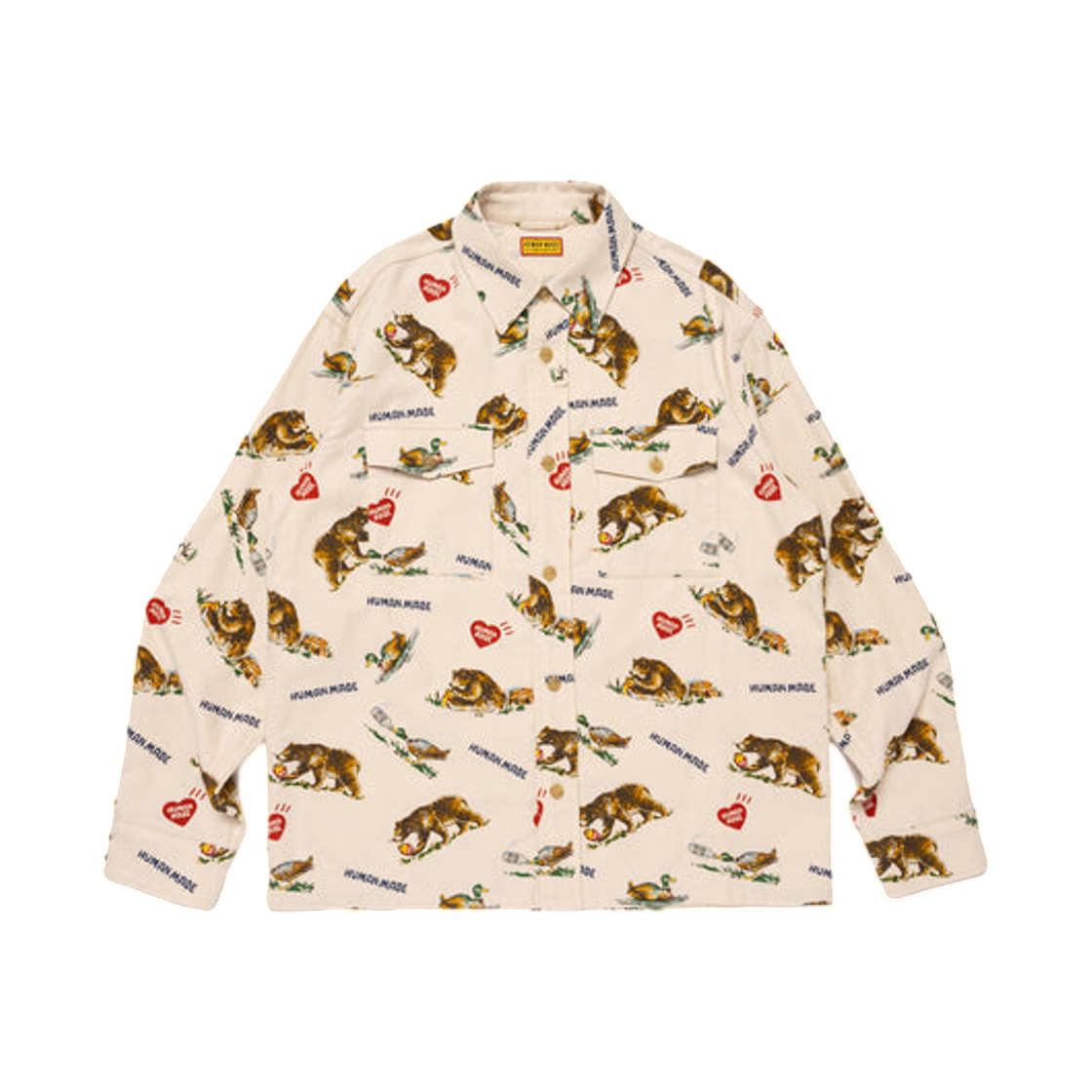 HM30SH011 Human Made Flannel Shirt White