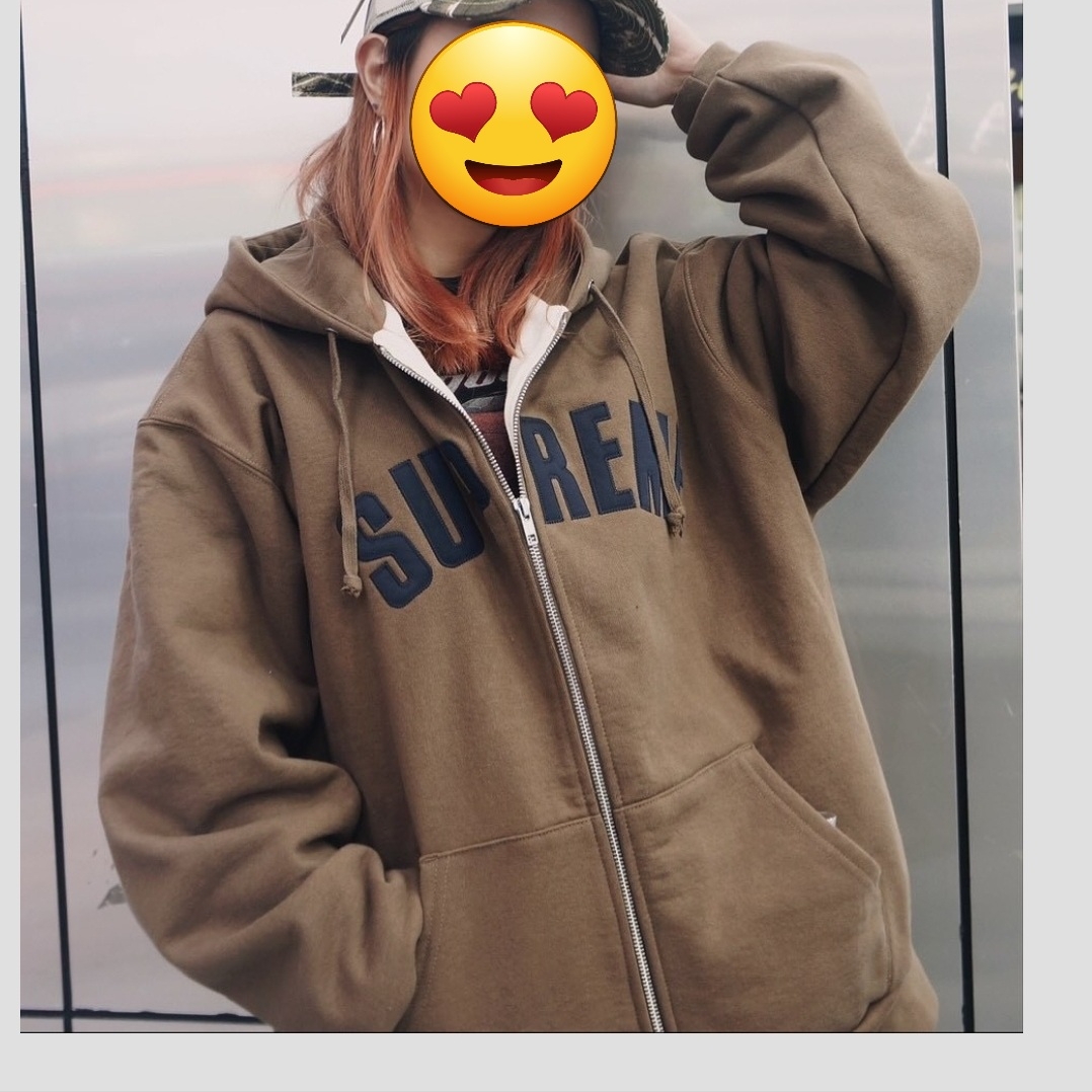 Supreme Arc Thermal Lined Zip Up Hooded Sweatshirt Dusty Brown - 25FW 착용 스타일 - 2