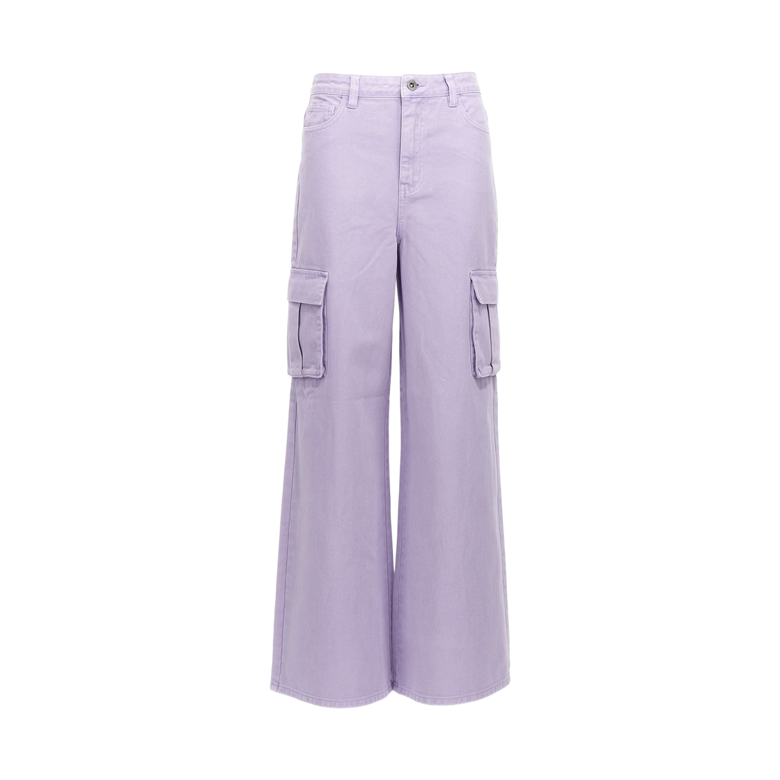 (W) 셀프 포트레이트 데님 카고 진 라일락((W) Self Portrait Denim Cargo Jeans Lilac)