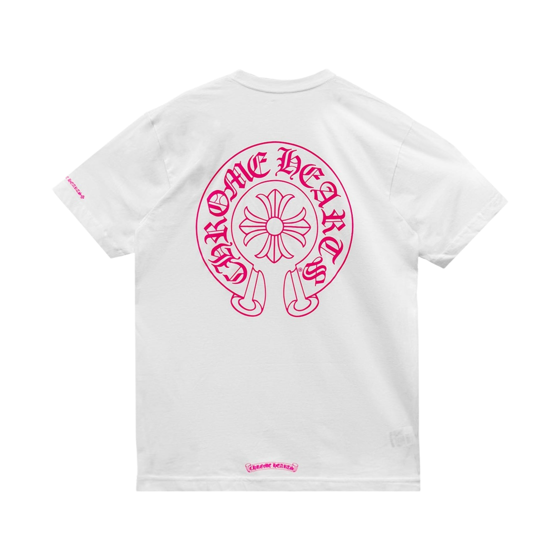 크롬하츠 홀스슈 로고 티셔츠 화이트 핑크(Chrome Hearts Horseshoe Logo T-Shirt White Pink)