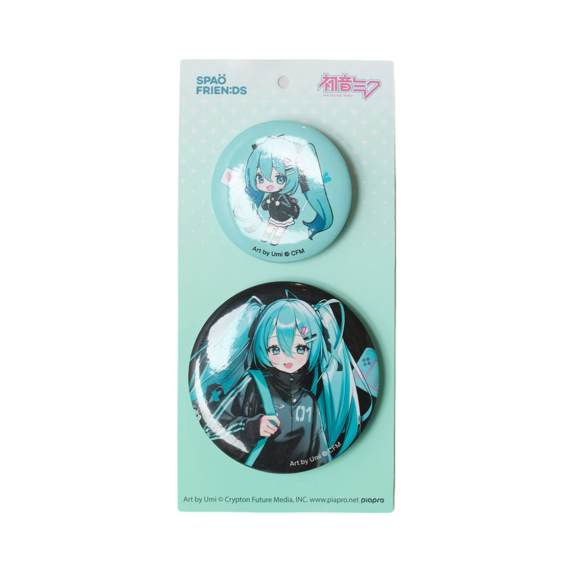 스파오 x 하츠네미쿠 캔 뱃지 믹스 (2개 세트)(Spao x Hatsune Miku Can Badge Mix (Set of 2))