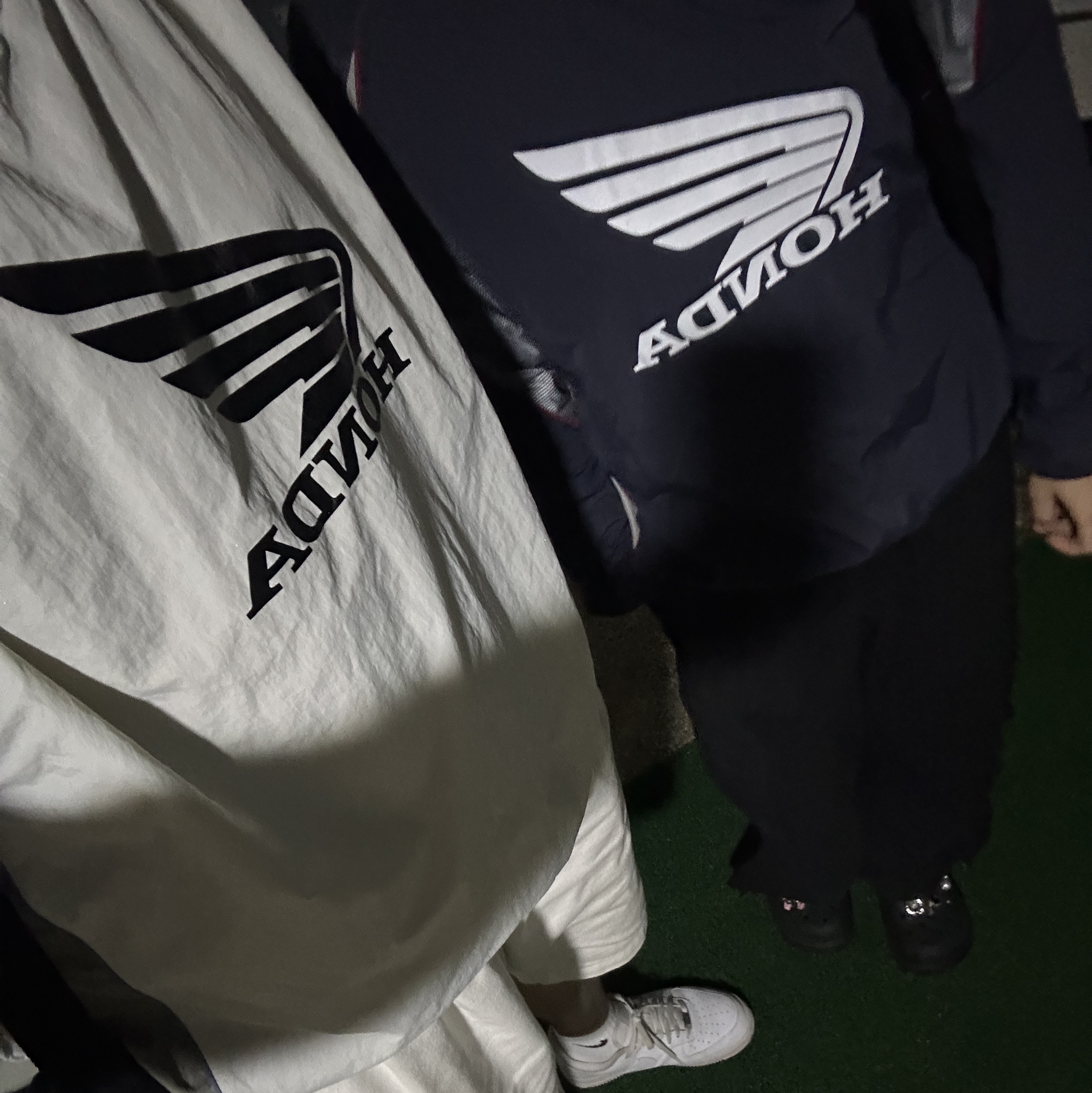 Honda Speed Track Nylon Long Sleeve Navy, Honda Speed Track Nylon Long Sleeve Beige 착용 스타일 - 4