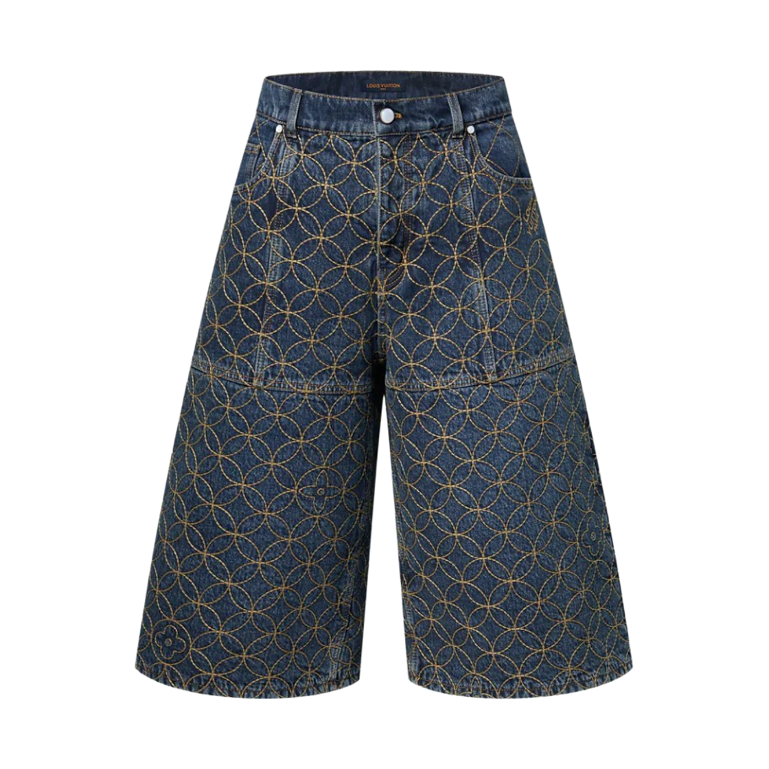 루이비통 엠브로이더드 워크웨어 쇼츠 딥 인디고(Louis Vuitton Embroidered Workwear Shorts Deep Indigo)