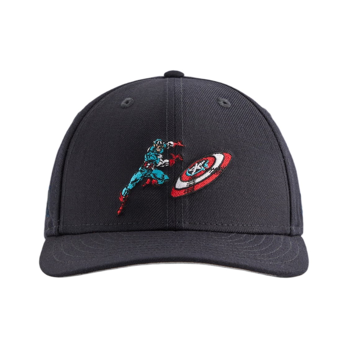 KHM051344-413 Kith x Marvel for New Era Captain America Low Profile 59FIFTY Fitted Cap Nocturnal