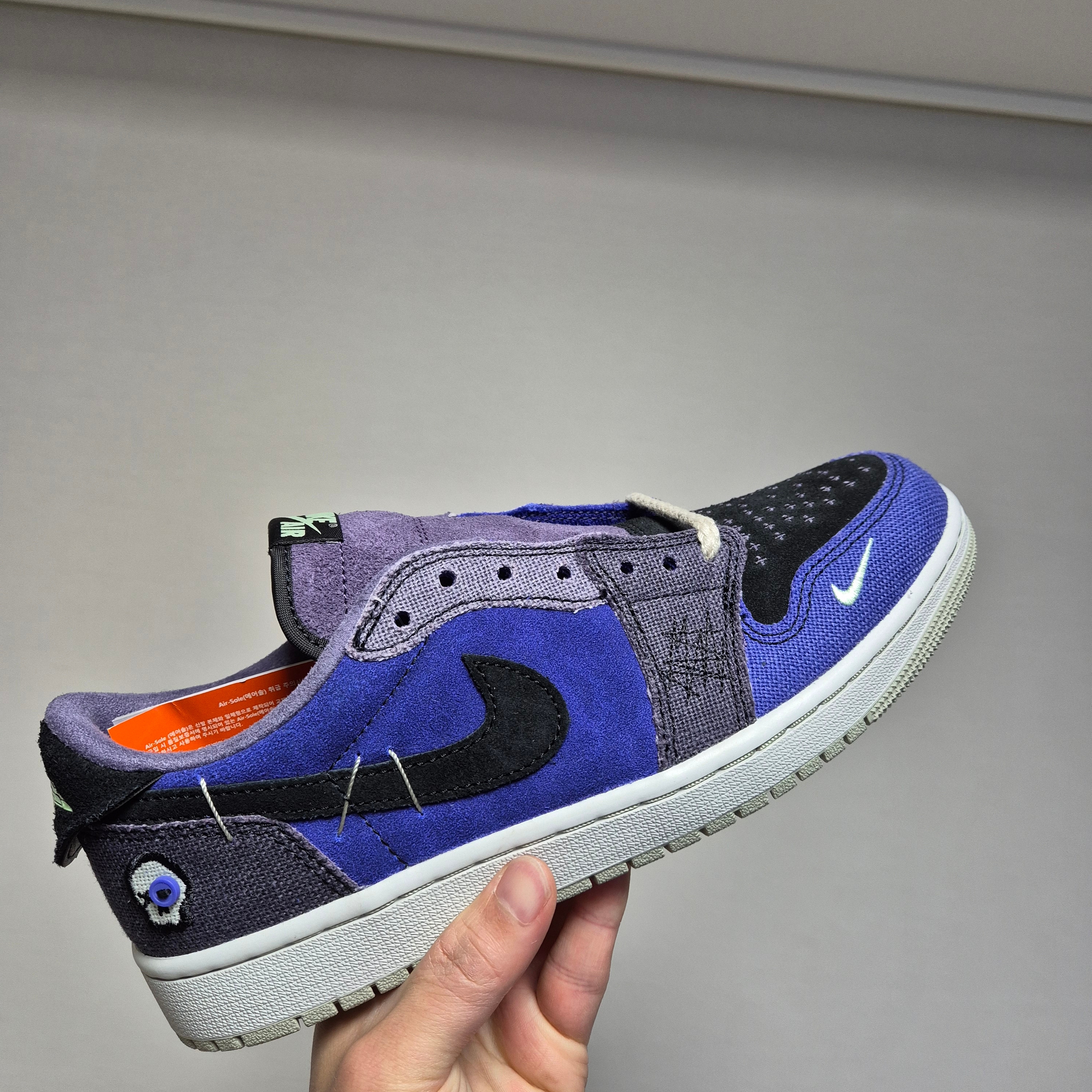 Jordan 1 x Zion Williamson Retro Low OG Regency Purple and Dark Raisin 착용 스타일 - 1