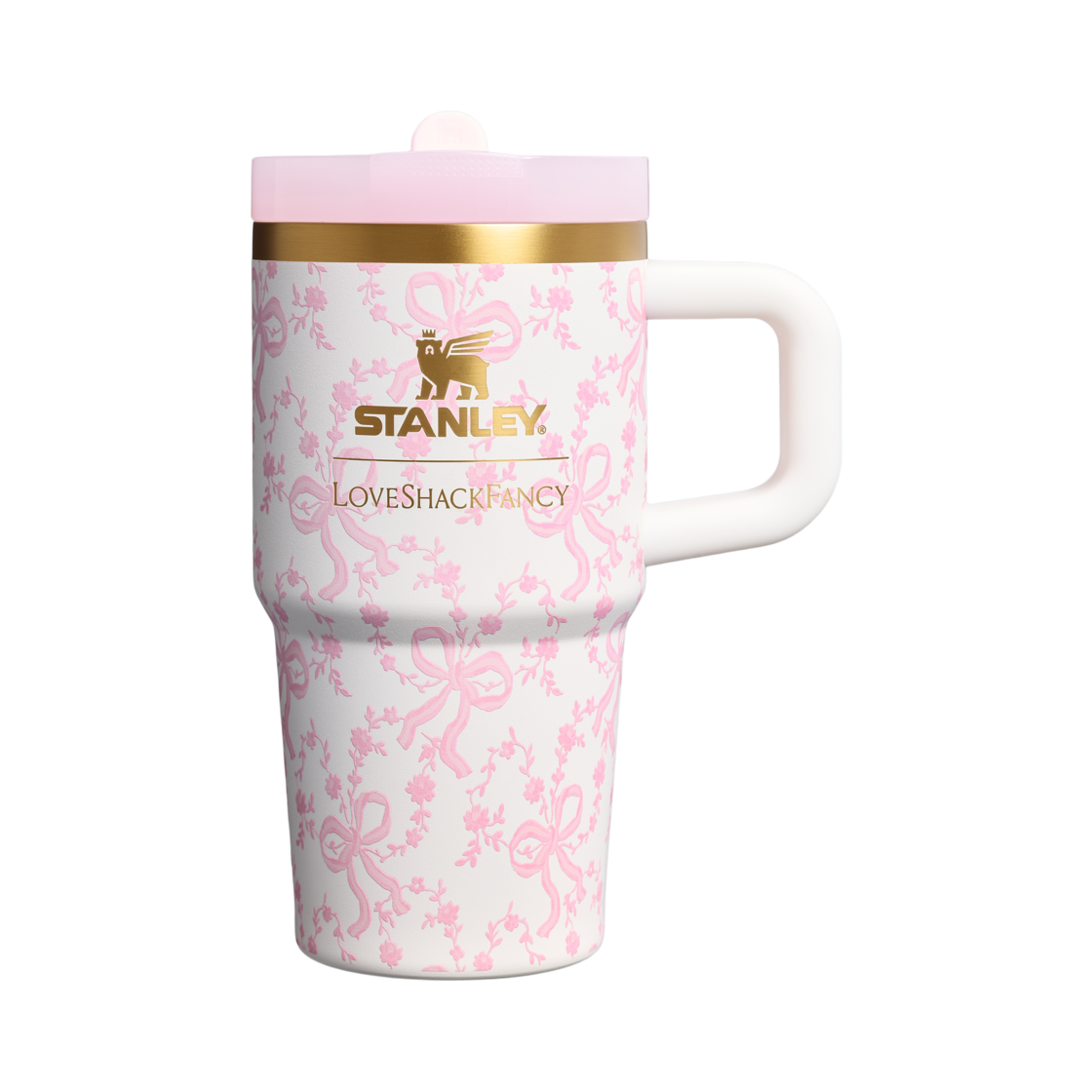 스탠리 1913 x 러브쉑팬시 홀리데이 더 퀜처 프로투어 플립 스트로우 텀블러 591ml 코케트 보우 샹티(Stanley 1913 x LoveShackFancy Holiday The Quencher ProTour Flip Straw Tumbler 591ml Coquette Bow Chantilly)