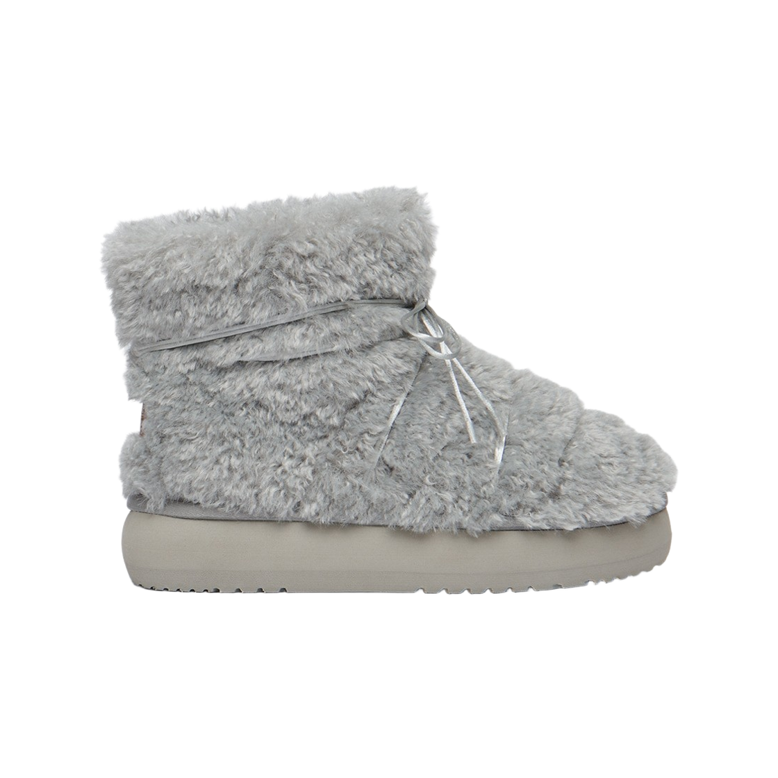 RF1SHBF3UG014 (W) Rockfishweatherwear Curly Fur Boots Short Grey