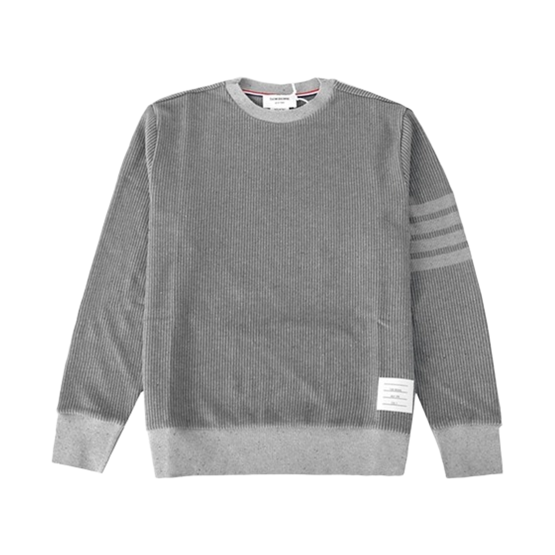 MJT429A-J0142-035 Thom Browne Classic 4-Bar Loopback Crewneck Knit Medium Grey