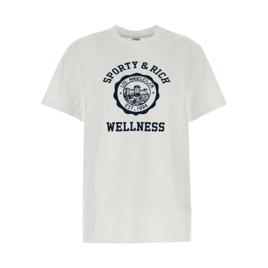 TO043508033WH Sporty & Rich Emblem T-Shirt White Navy