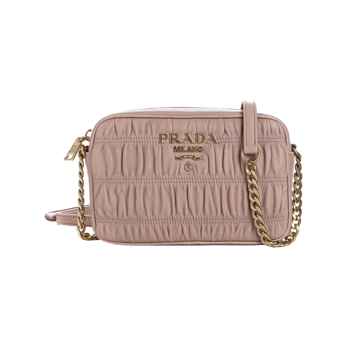 1BH112-2B25-F0236 Prada Nappa Calf Leather Crossbody Bag Powder Pink
