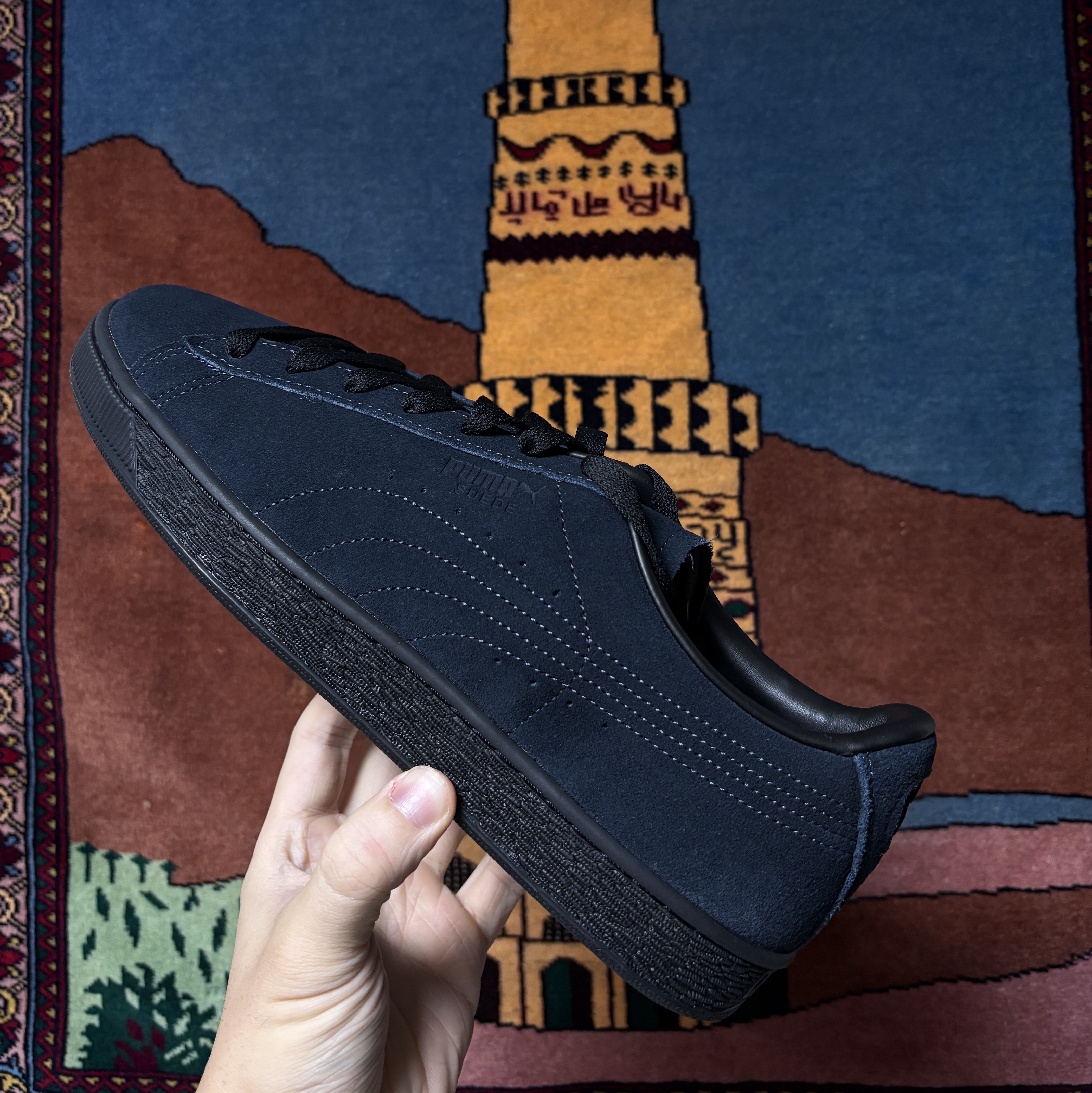 Puma x JJJJound Suede 2 Deep Navy 착용 스타일 - 1