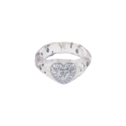 Nff Glaze Heart Ring White
