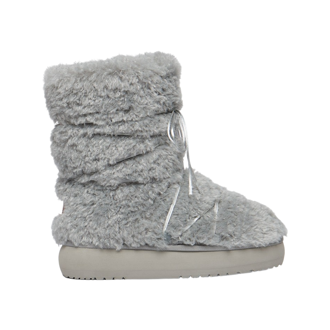 RF1SHBF3UG015 (W) Rockfishweatherwear Curly Fur Boots Middle Grey