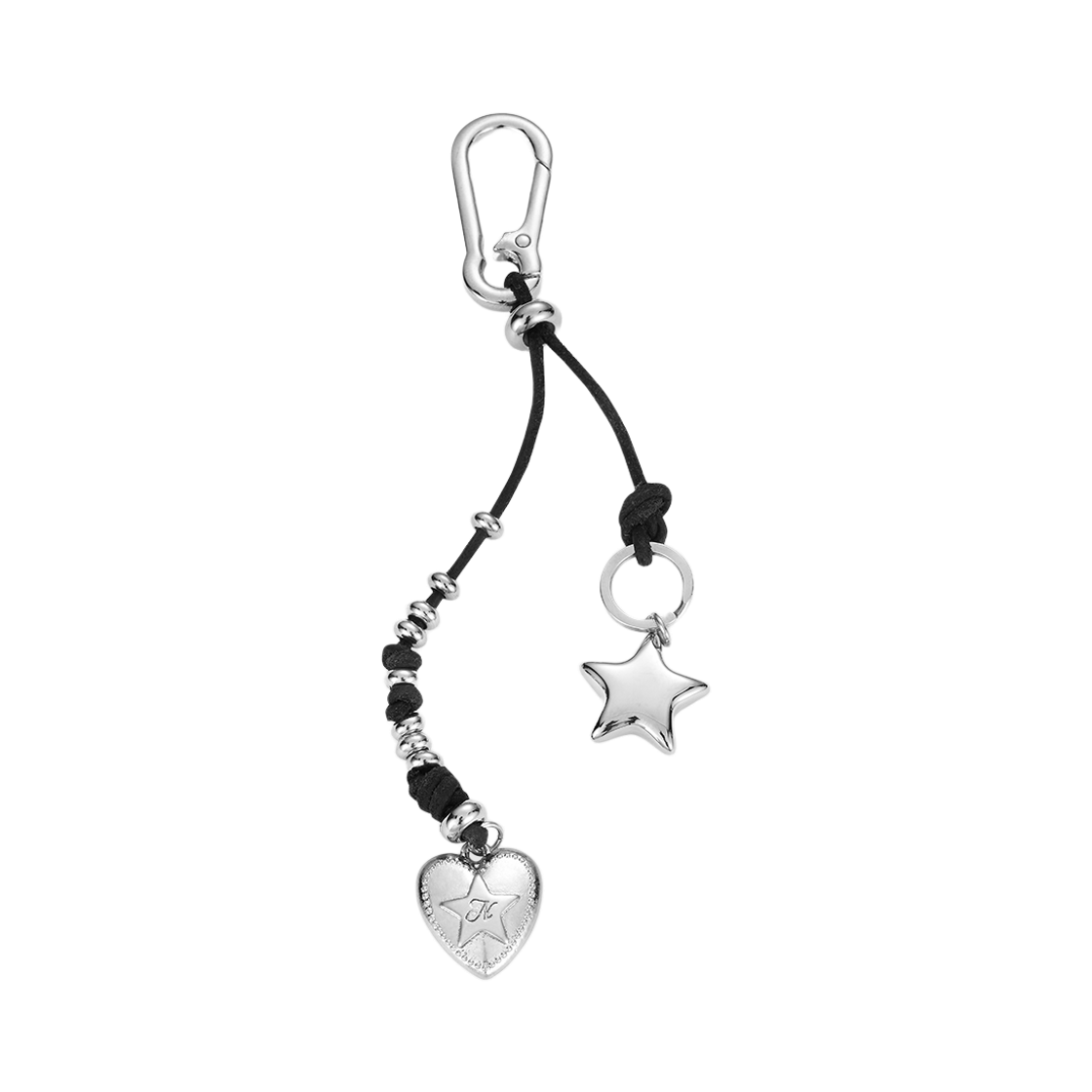 25FWSACHEABKFF Nff Heartlink Leather Keyring Black