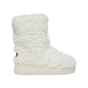 (W) Rockfishweatherwear Curly Fur Boots Middle Ivory