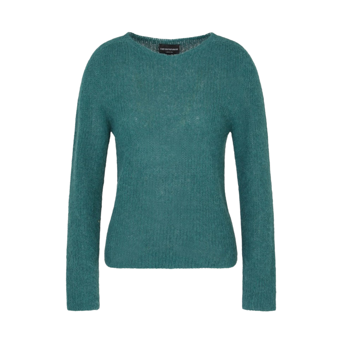 EW002677AF20133U1144 (W) Emporio Armani Alpaca Wool Blend Crewneck Jumper Green