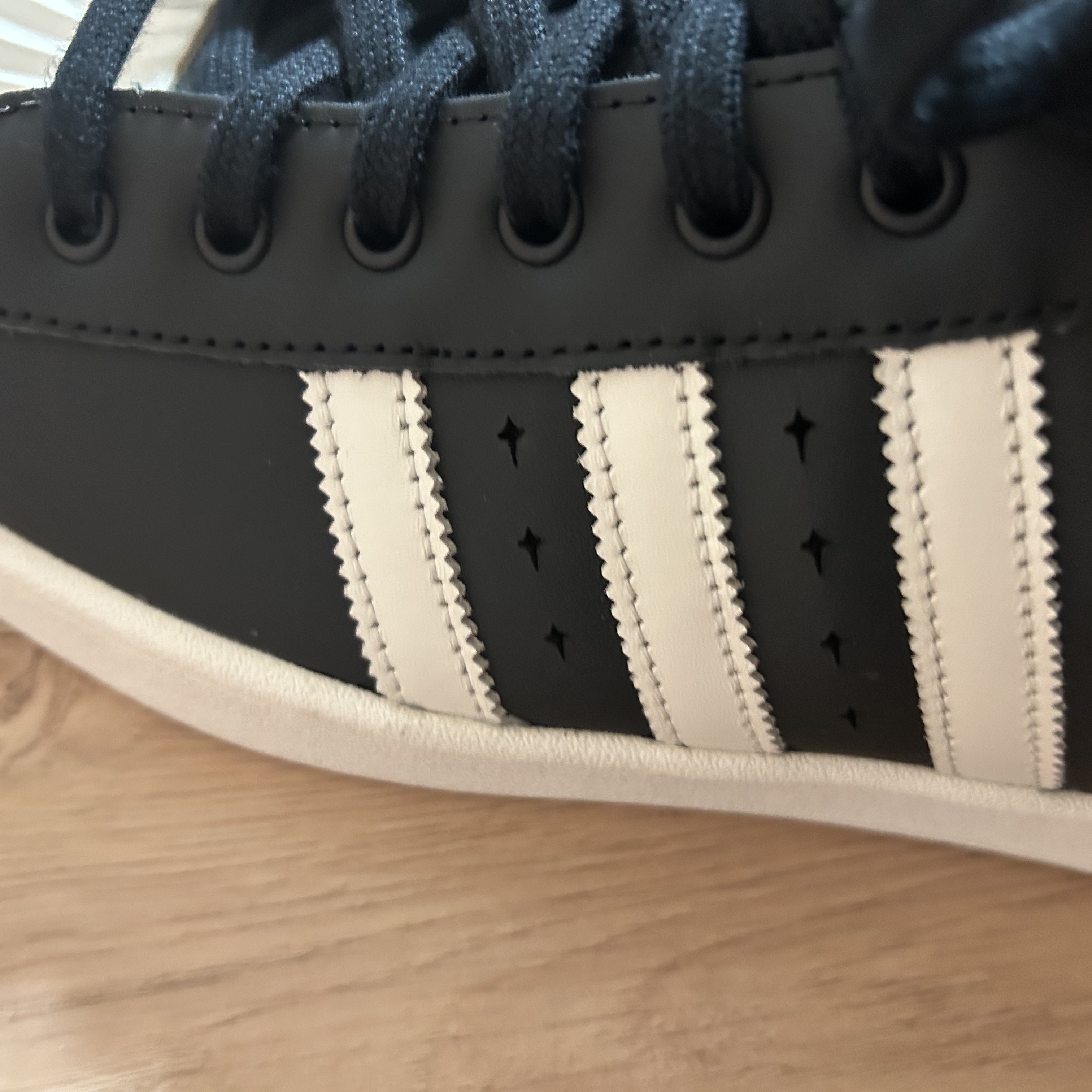 Adidas x Thug Club Superstar Boot Luxe Core Black Off White 착용 스타일