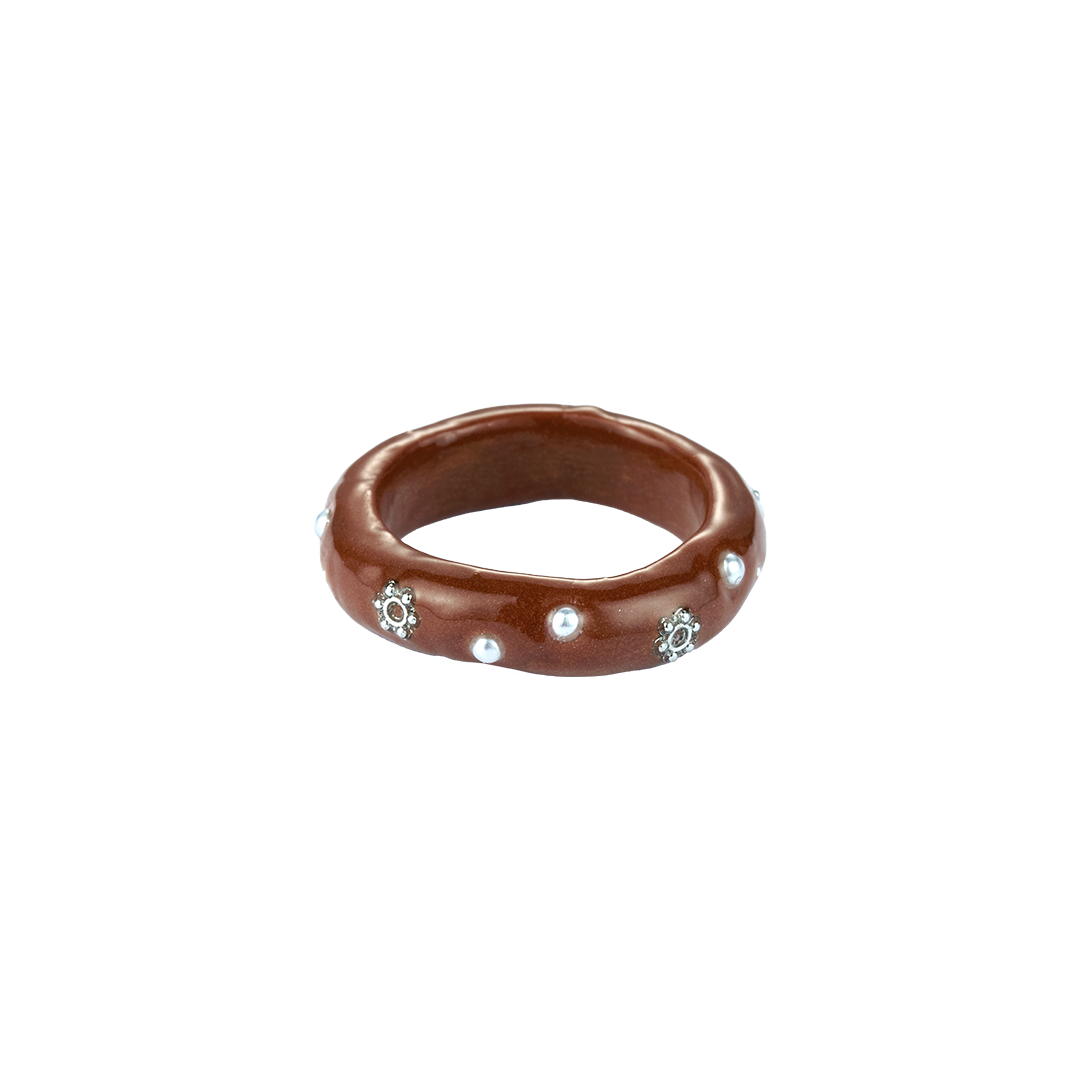 25SSJRGFIOBRFF Nff Flower Farm Ring Brown