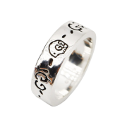 Gucc Ghost Ring 6mm in 925 Sterling Silver Size 13