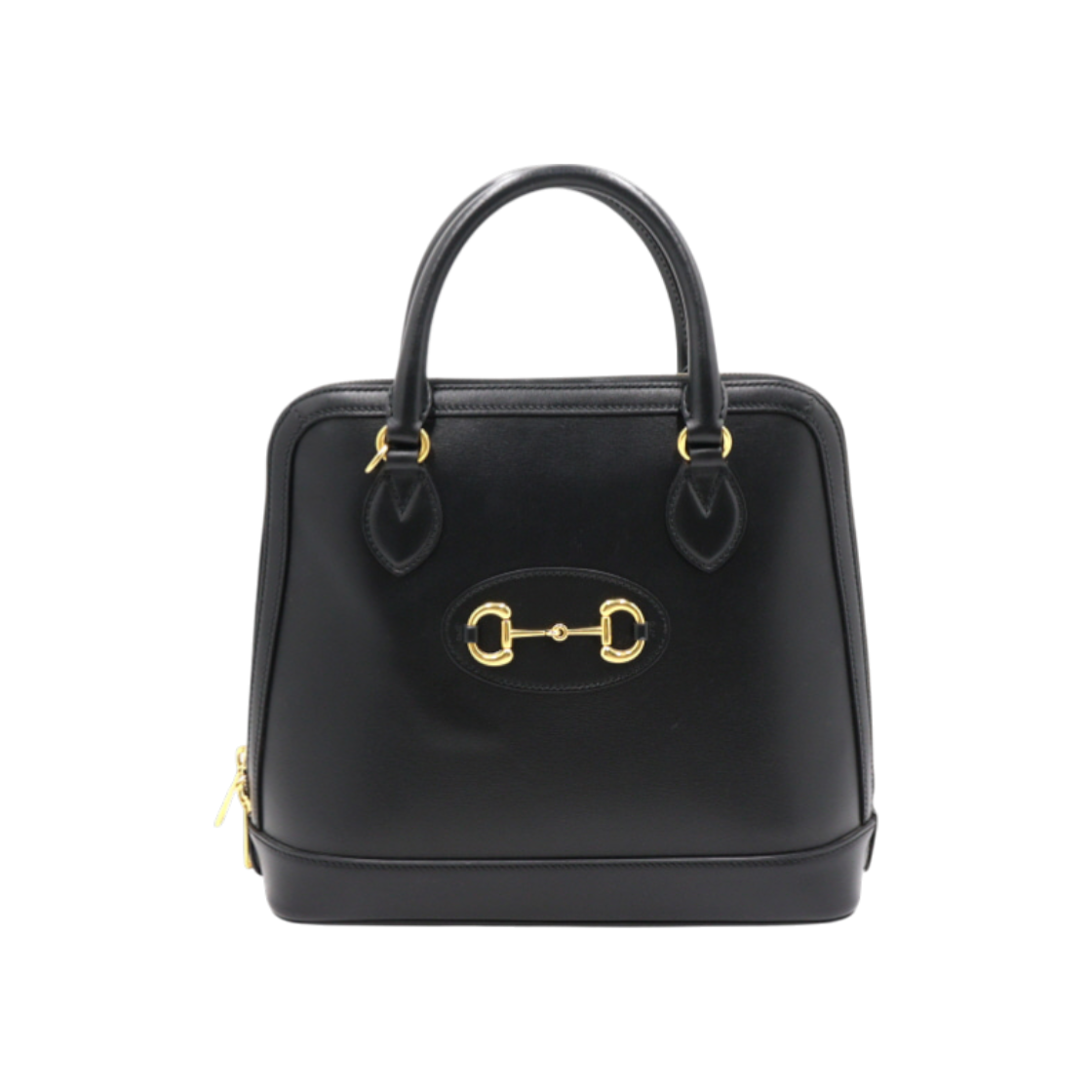 ITQUUKR8D8DV Gucci 1955 Horsebit Medium Top Handle Tote Bag in Black Leather