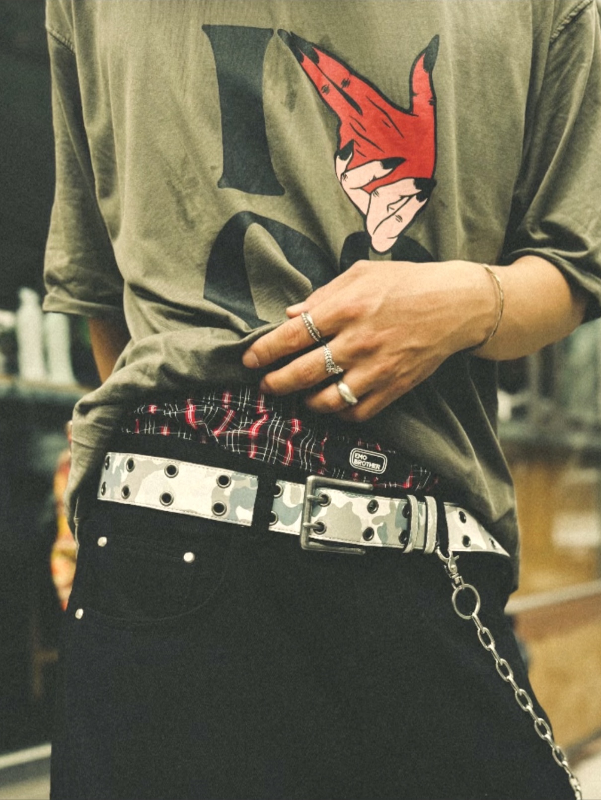 Force Sensitive Fst Leather Long Belt 착용 스타일