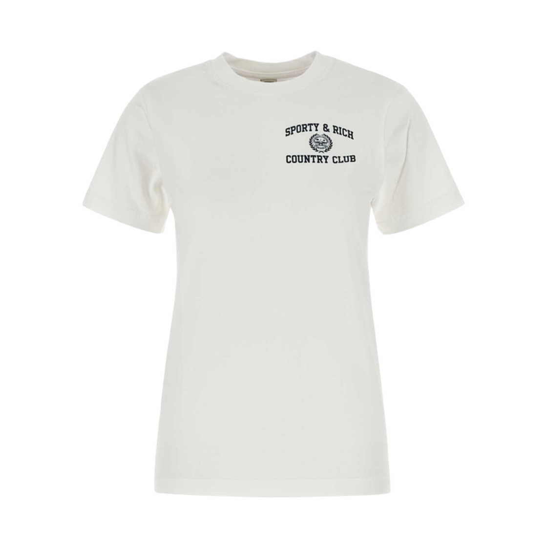 TO043516218WH Sporty & Rich Varsity Crest T-Shirt White Navy