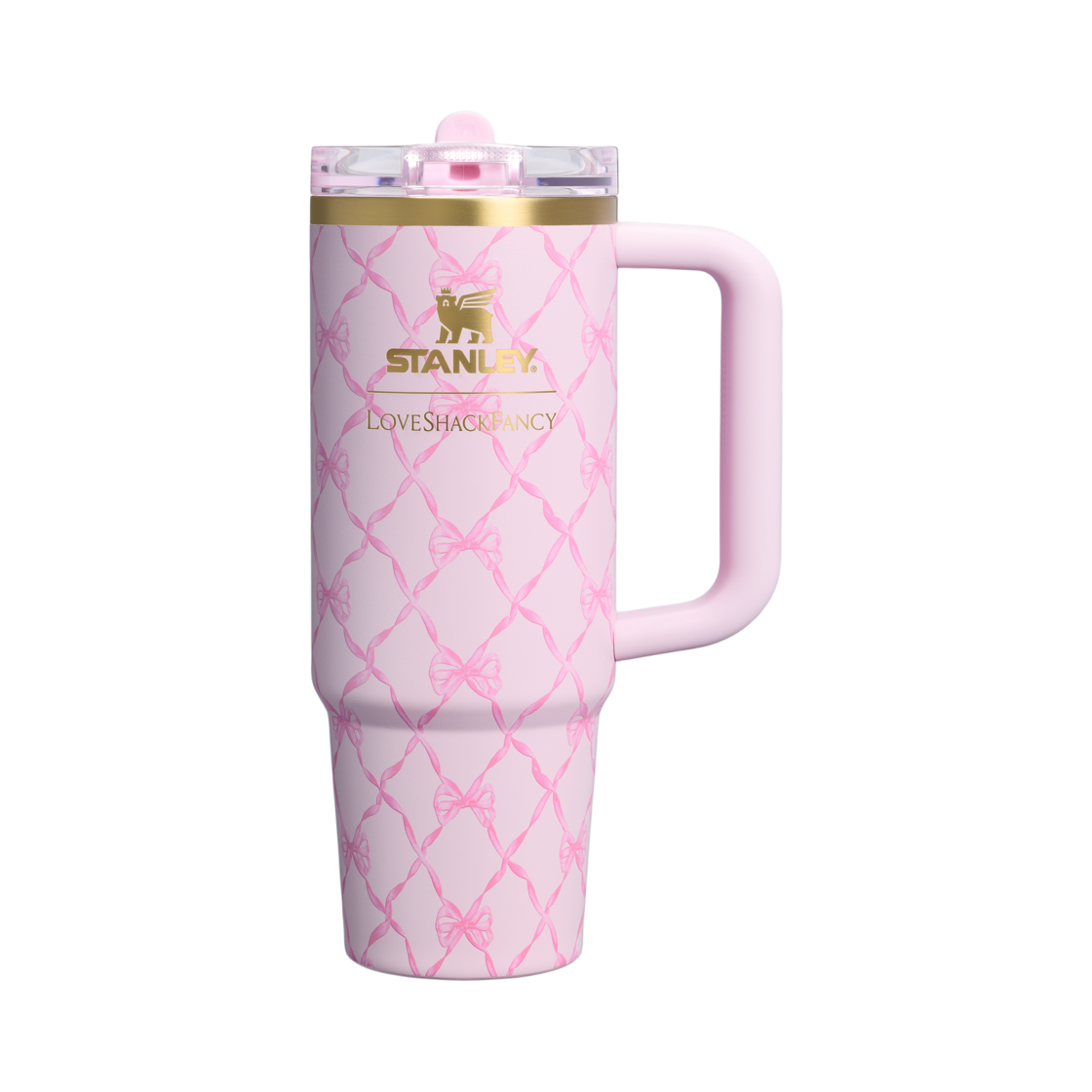 스탠리 1913 xTumbler  러브쉑팬시 홀리데이 더 퀜처 프로투어 플립 스트로우 텀블러 887ml 베이비 보우 핑크 페퍼민트(Stanley 1913 x LoveShackFancy Holiday The Quencher ProTour Flip Straw Tumbler 887ml Baby Bow Pink Peppermint)