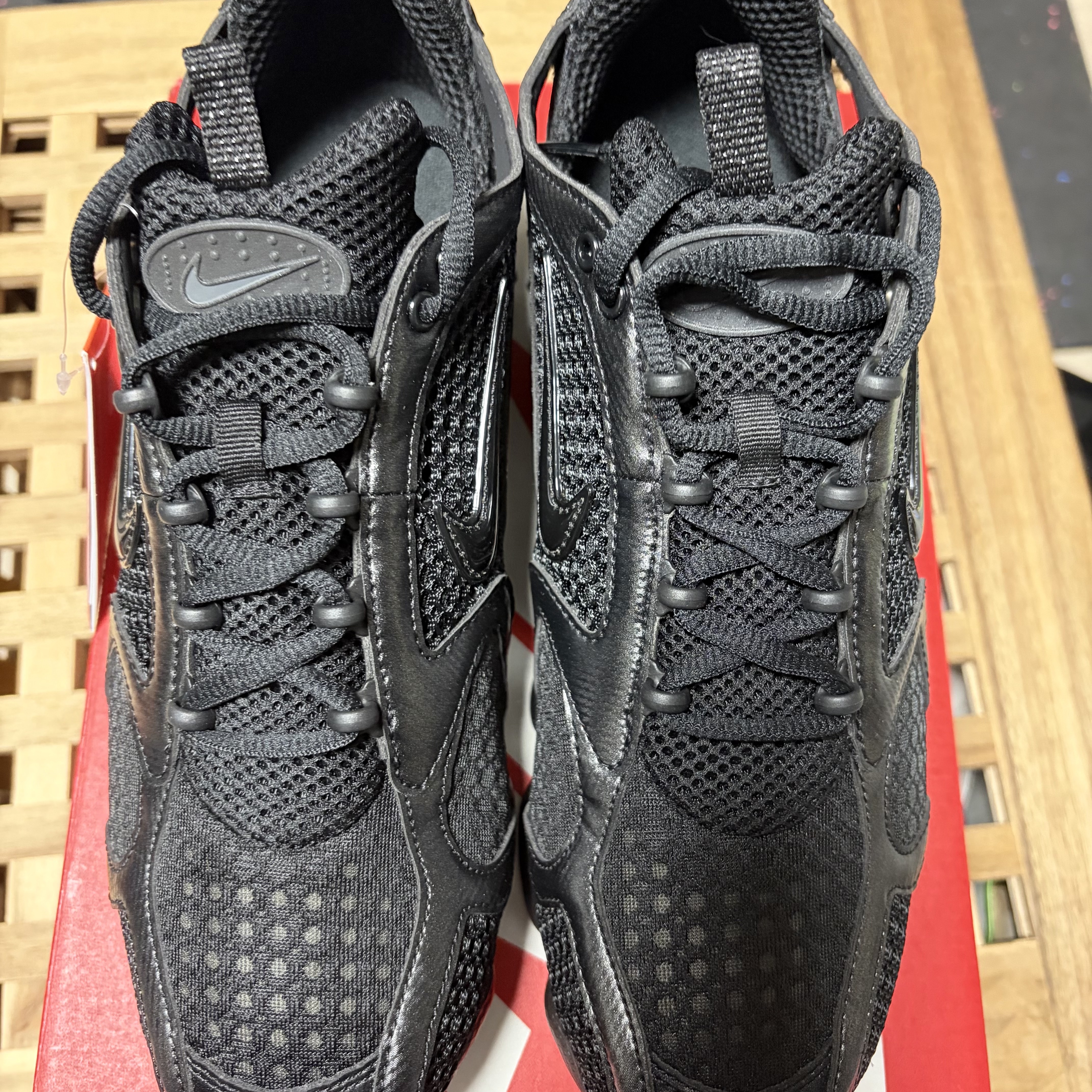 Nike Air Zoom Spiridon Cage 2 Black Anthracite 착용 스타일 - 4