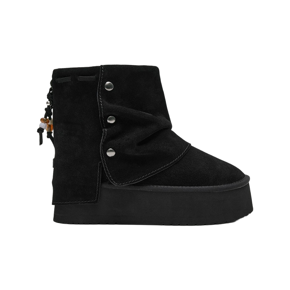 RF1SHBF3UG008 (W) Rockfishweatherwear Stud Maxi Folded Boots Short Black