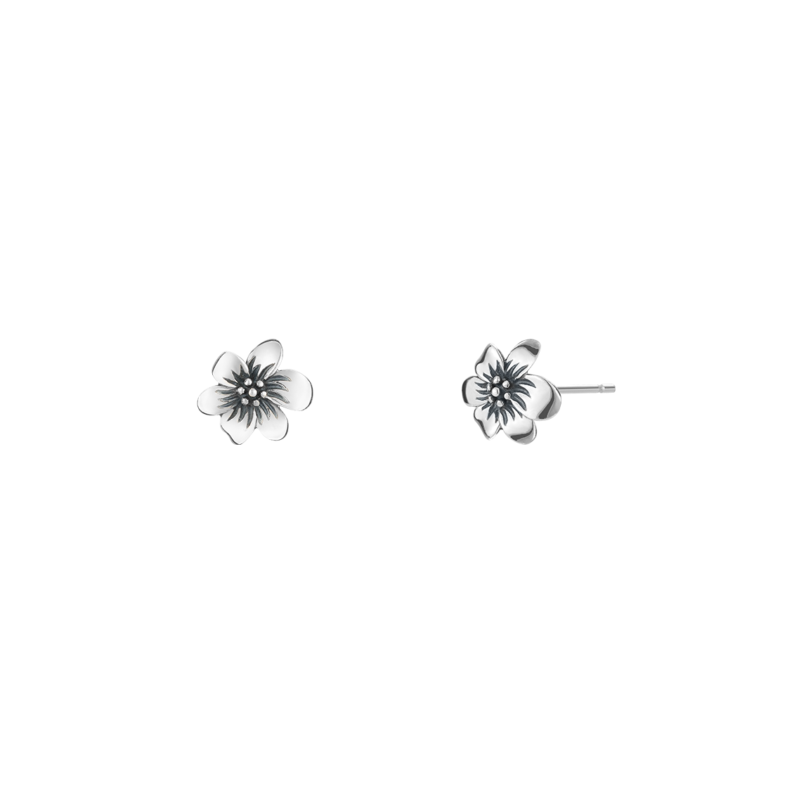 엔프프 실버925 코롤라 이어링 실버(Nff [Silver925] Corolla Earrings Black Silver)
