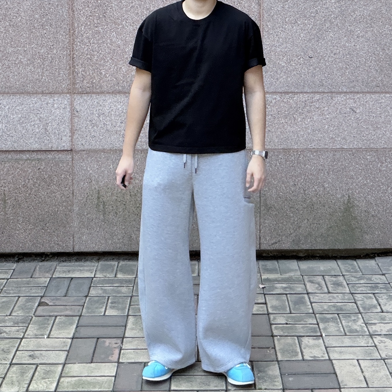 Nike Cortez TXT Baltic Blue Black, Casio A168WA-5AY 착용 스타일 - 3