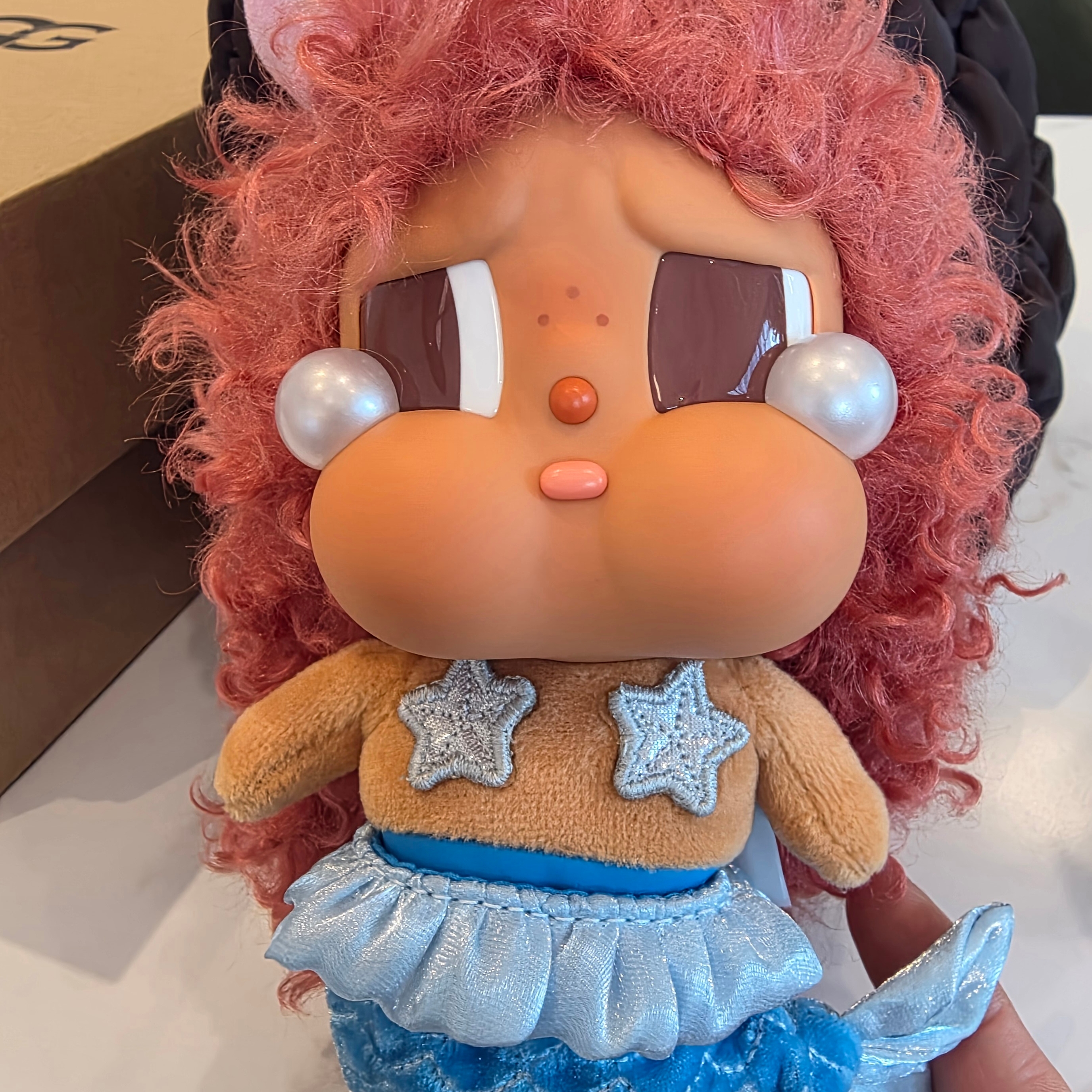 Pop Mart Crybaby Vacation Mode On Series Vinyl Plush Pendant Merbaby Tears (Opened Case) 착용 스타일 - 1