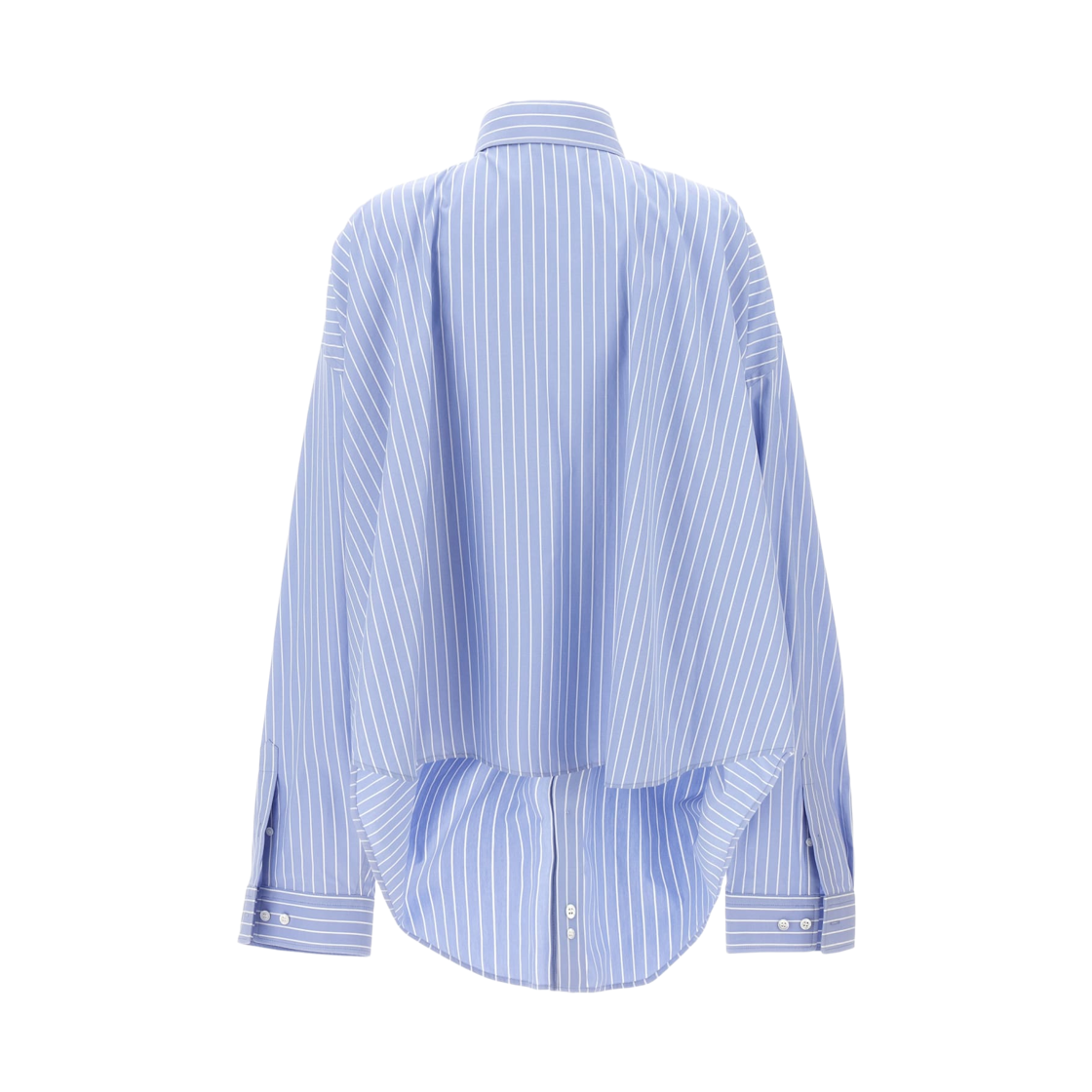 (W) 발렌시아가 스트라이프 어시메트리컬 셔츠 스카이 블루((W) Balenciaga Stripe Asymmetrical Shirt Sky Blue) - 2