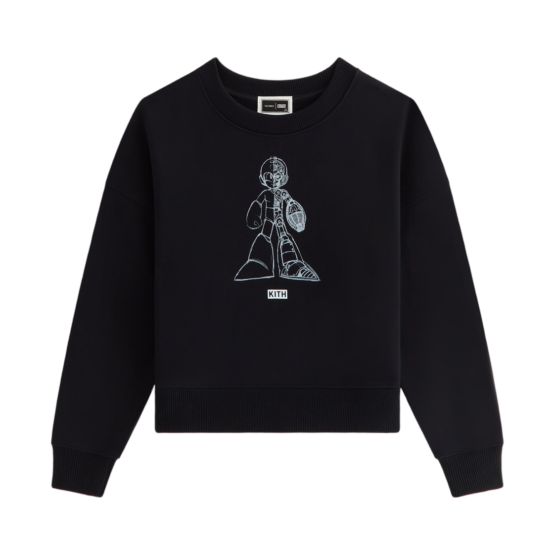 (키즈) 키스 x 캡콤 메가맨 스케치 넬슨 크루넥 블랙((Kids) Kith x Capcom Mega Man Sketch Nelson Crewneck Black) - 1