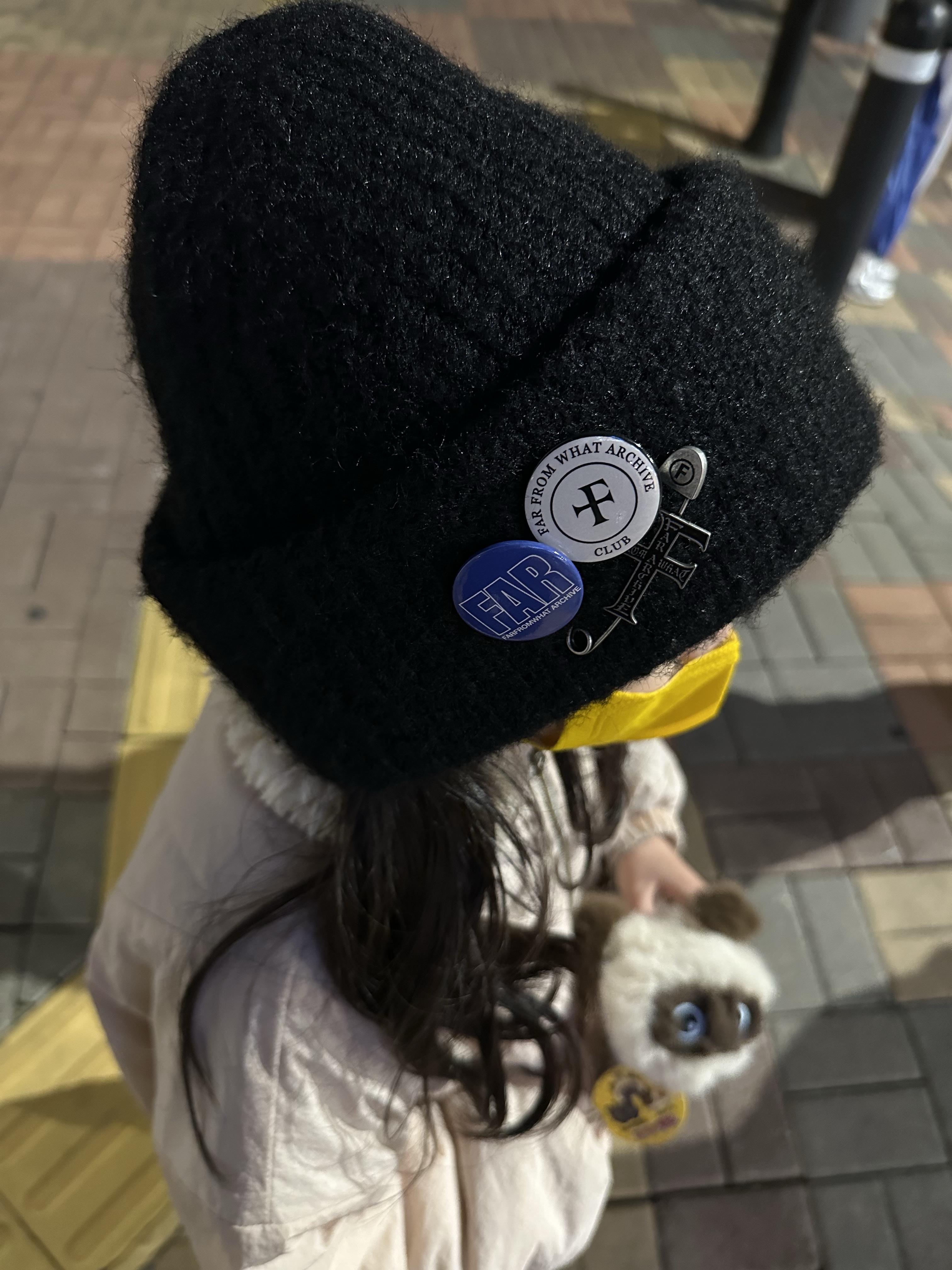 Kinchi x Non Parking N Heri Brown, [예약 배송] Nonnod Half zip fleece Black 착용 스타일 - 5