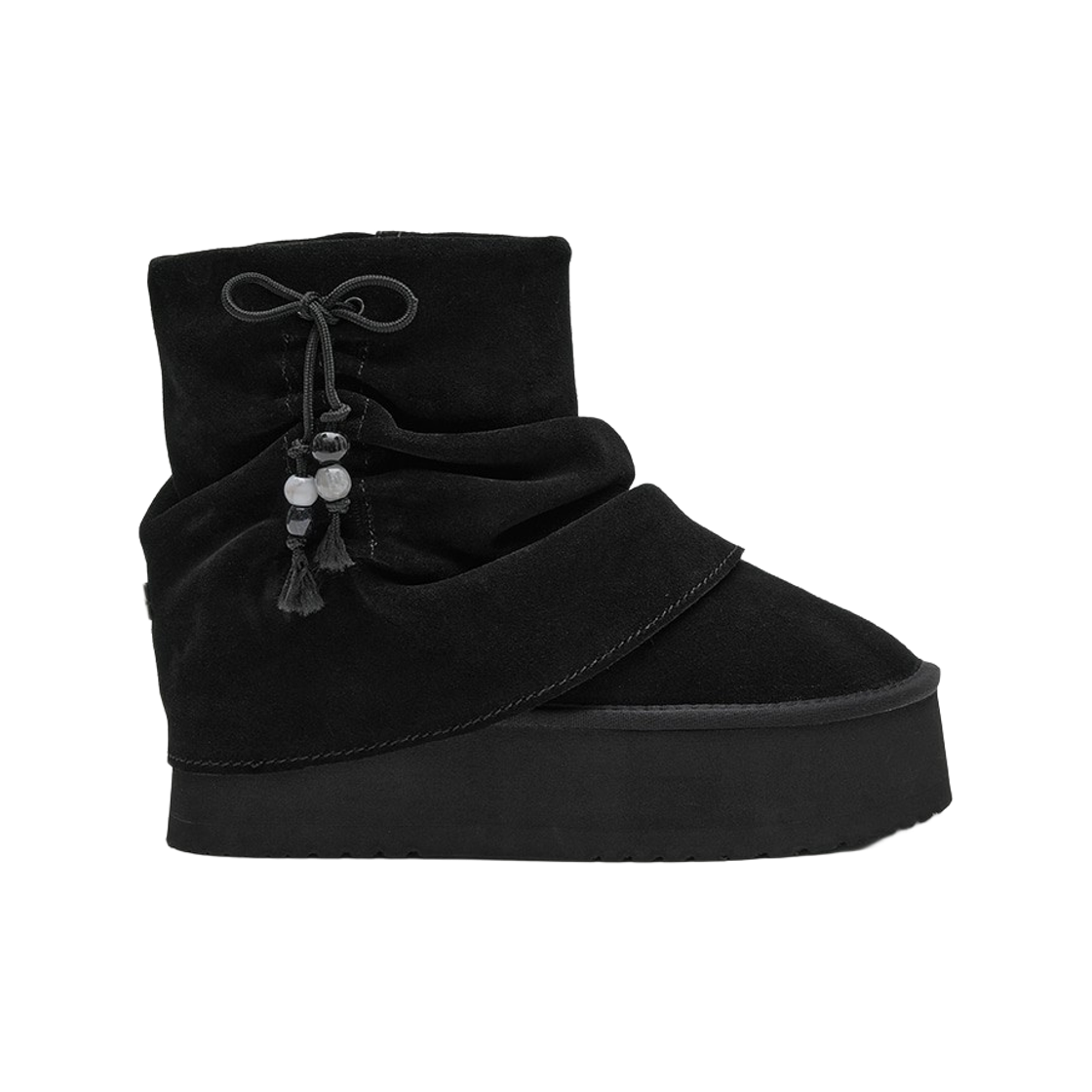 RF1SHBF3UG010 (W) Rockfishweatherwear Gathered Maxi Folded Boots Short Black