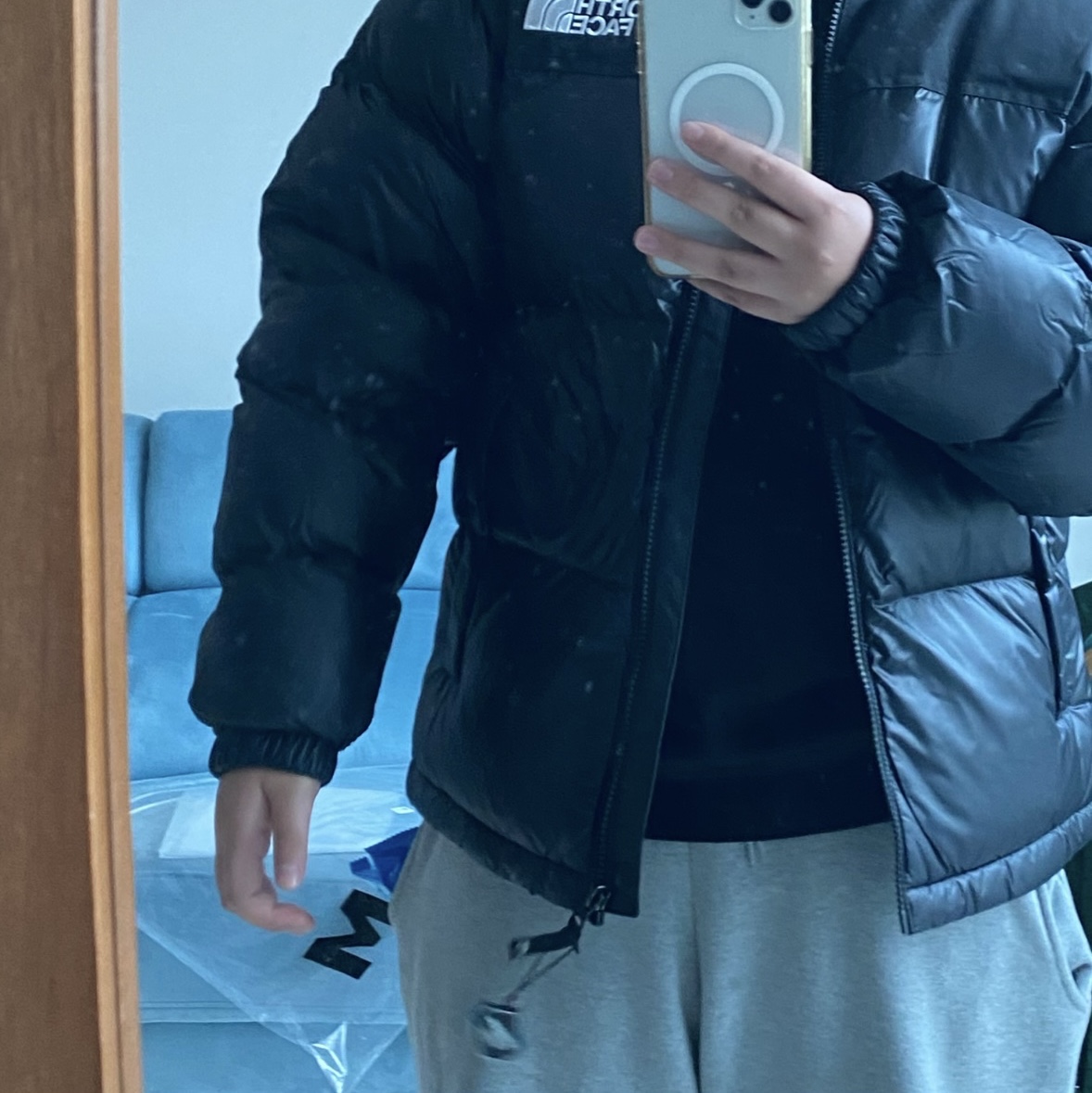 The North Face On Ball Jacket Black 착용 스타일