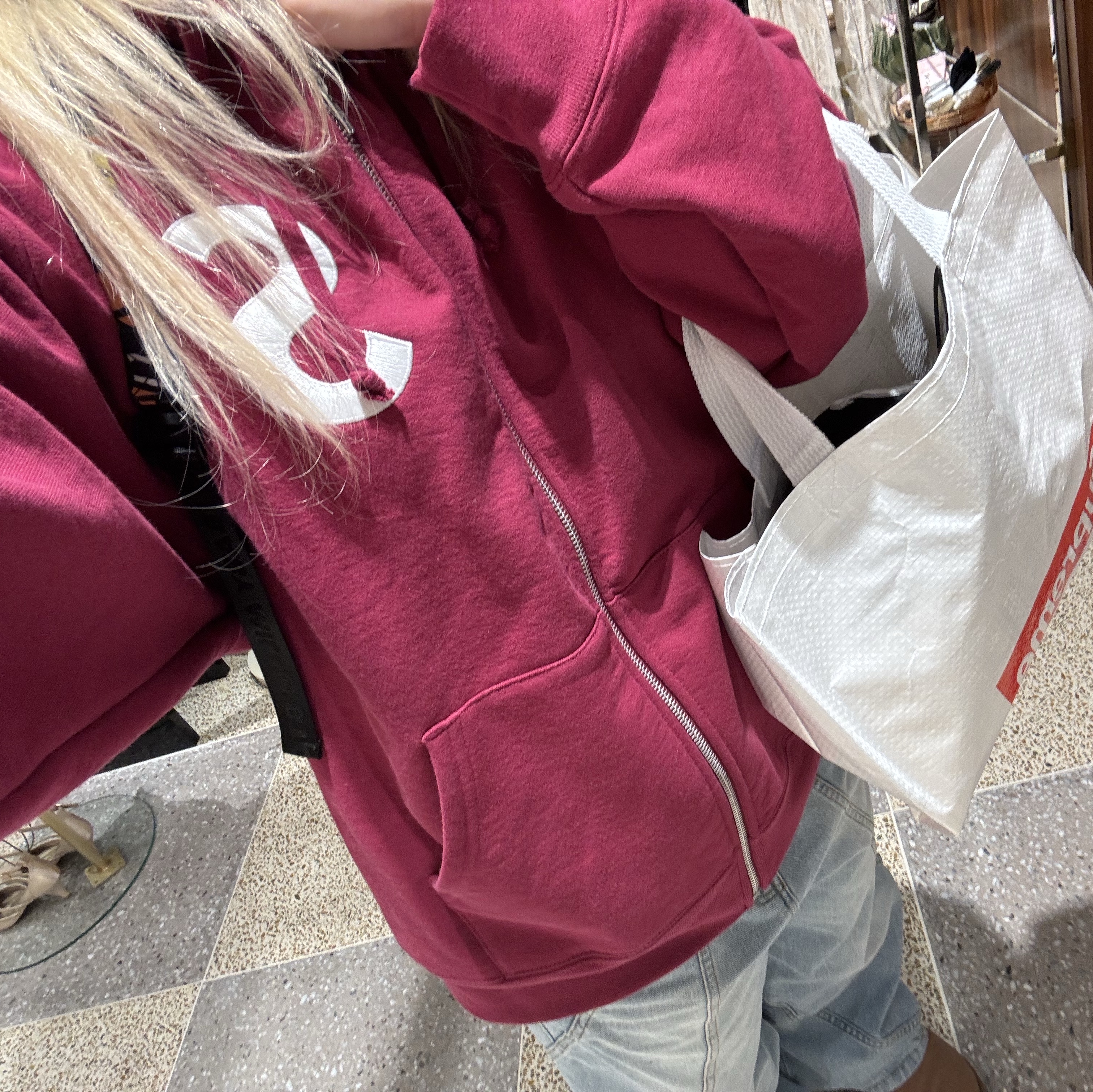 Supreme S Logo Zip Up Hooded Sweatshirt Raspberry - 25FW 착용 스타일