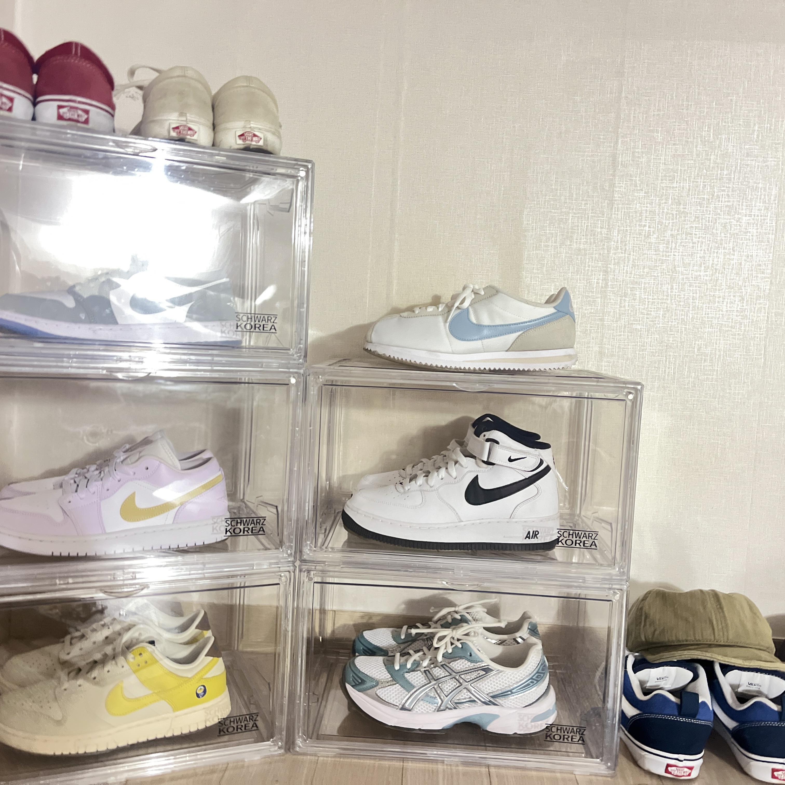 (W) Nike Cortez Light Armory Blue 착용 스타일 - 2