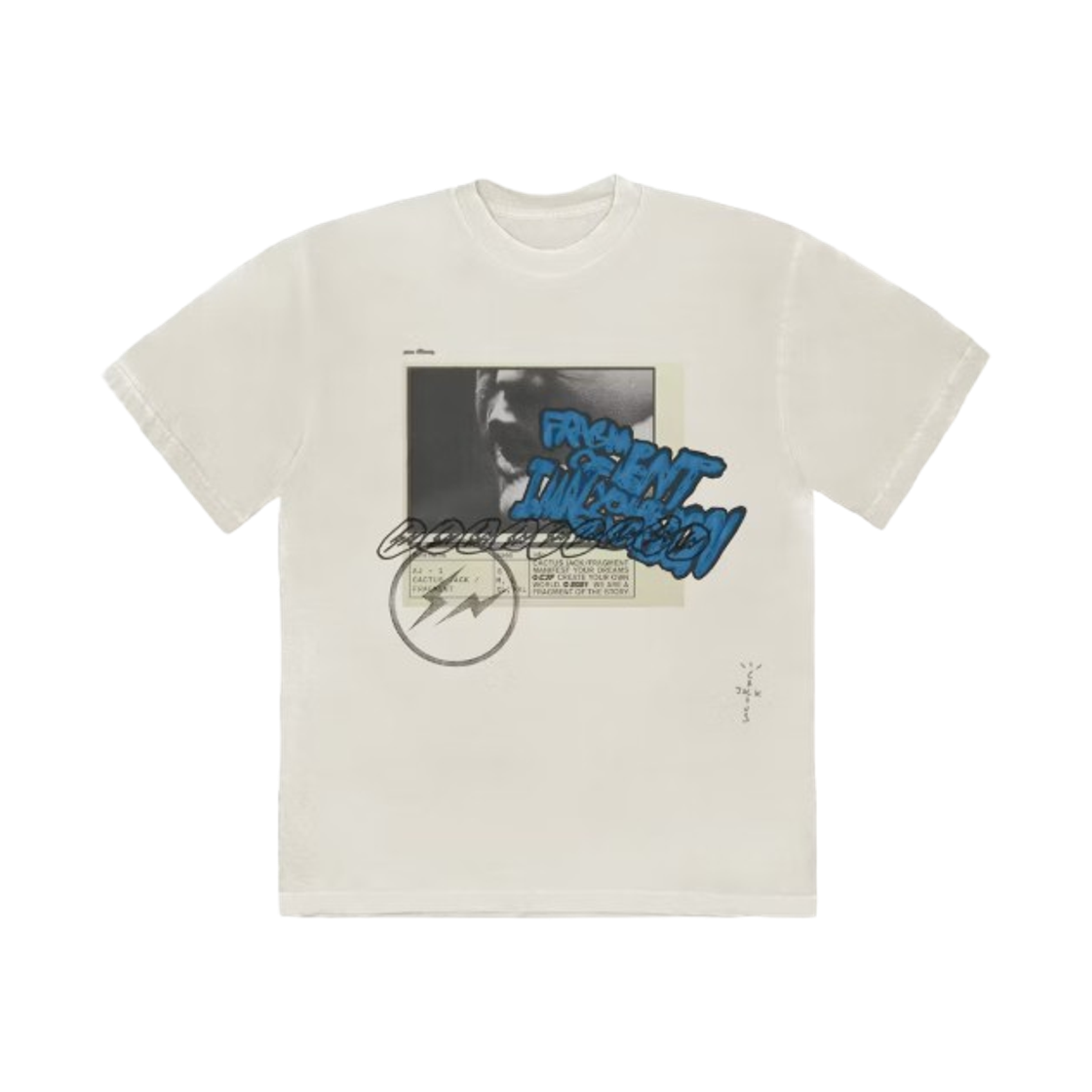 트래비스 스캇 캑터스 잭 x 프라그먼트 매니페스트 티셔츠 화이트(Travis Scott Cactus Jack x Fragment Manifest T-shirt White)