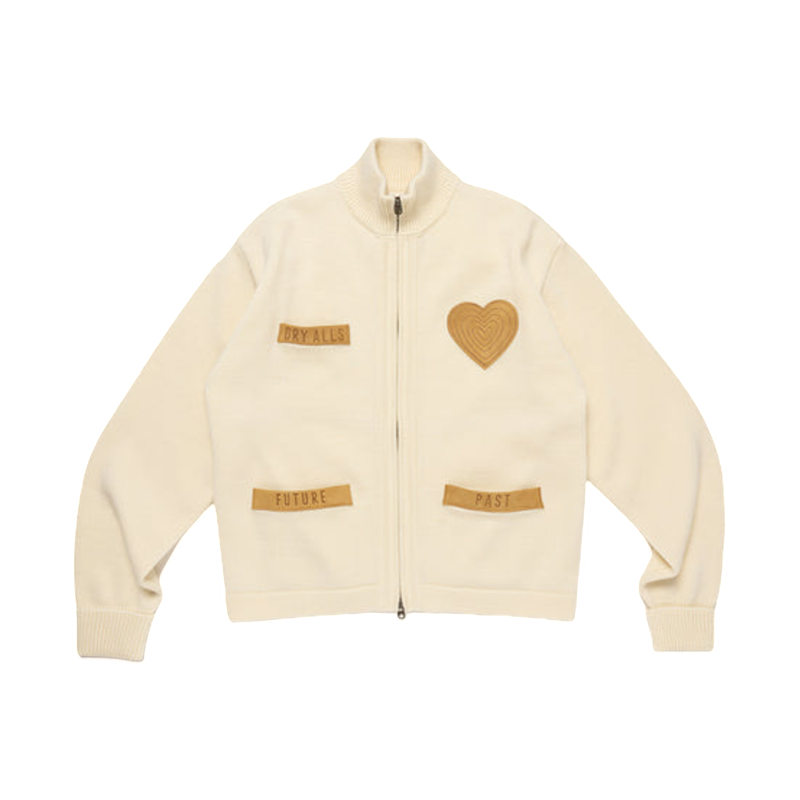 HM30CS013 Human Made Zip Up Knit Cardigan White