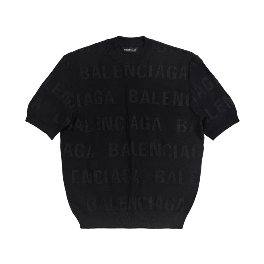 788572T52121000 (W) Balenciaga Logo Crewneck Sweater Black