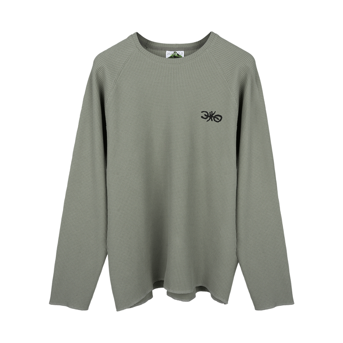 코유 와플 스트레치 롱 슬리브 (올리브)(Koyu Waffle Stretch Long Sleeve (Olive)) - 2