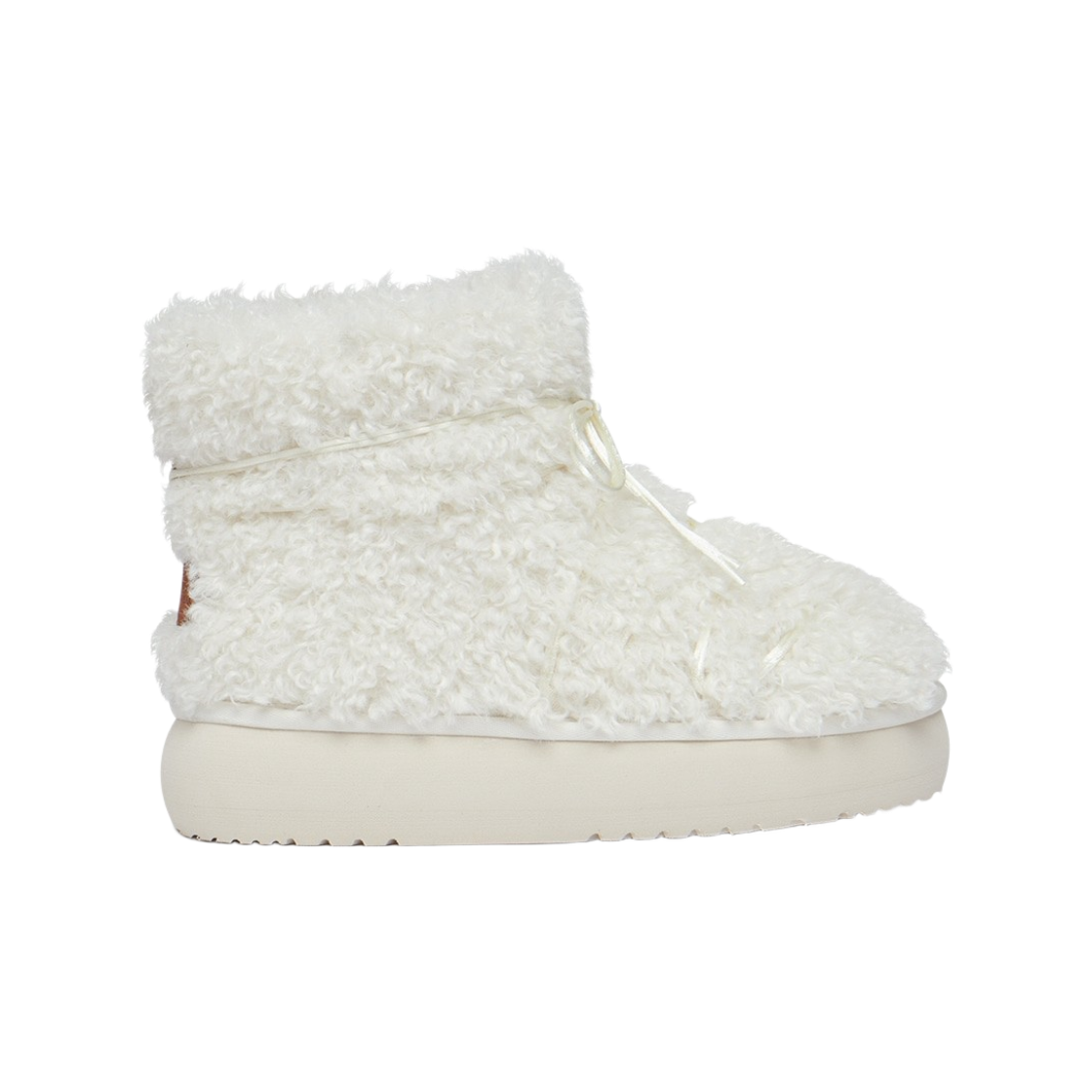 RF1SHBF3UG014 (W) Rockfishweatherwear Curly Fur Boots Short Ivory