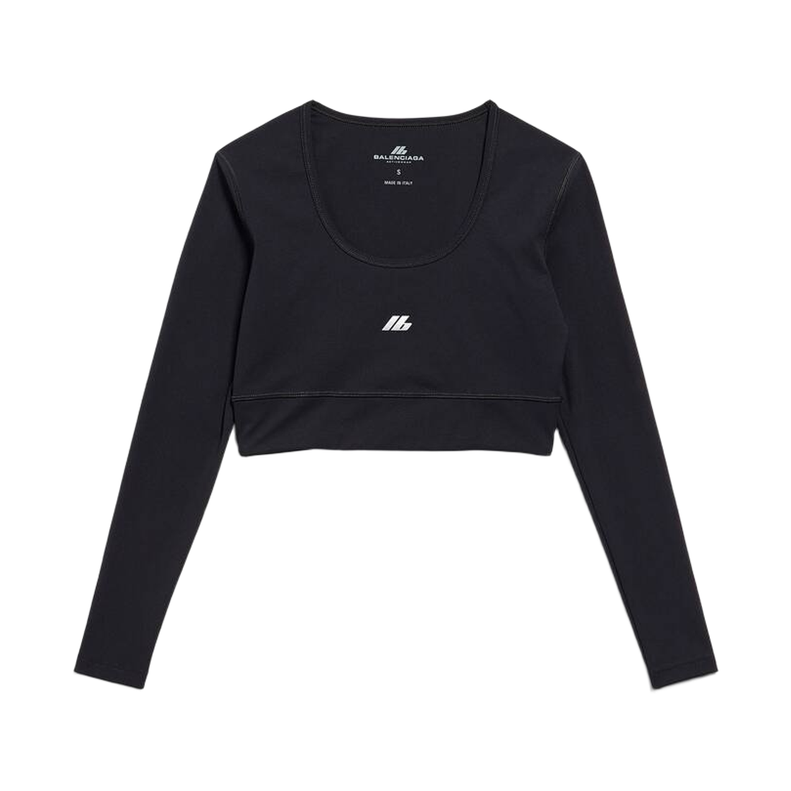 7932814E2B91081 (W) Balenciaga Activewear Long Sleeve Sports Bra Black