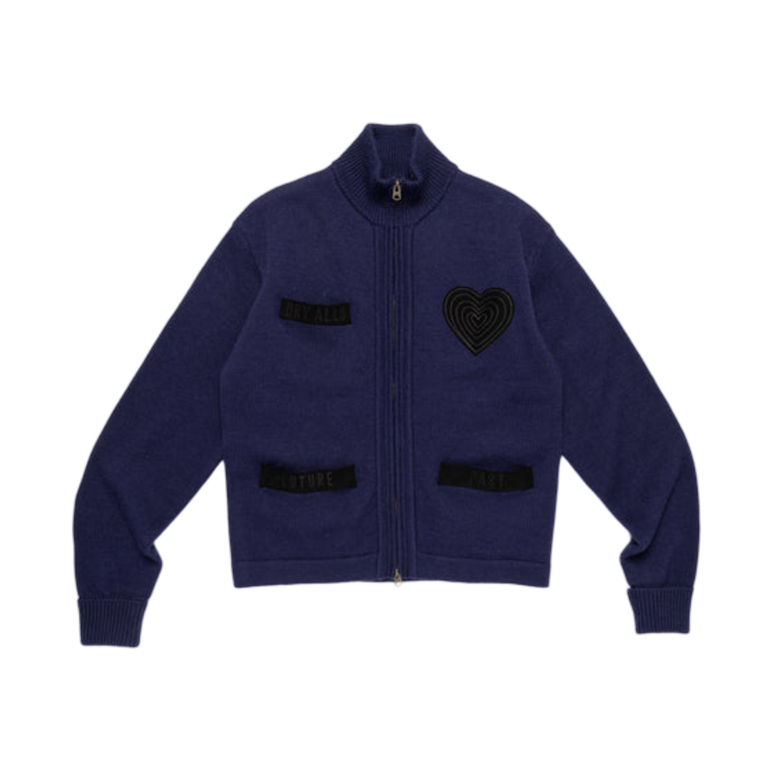 HM30CS013 Human Made Zip Up Knit Cardigan Navy
