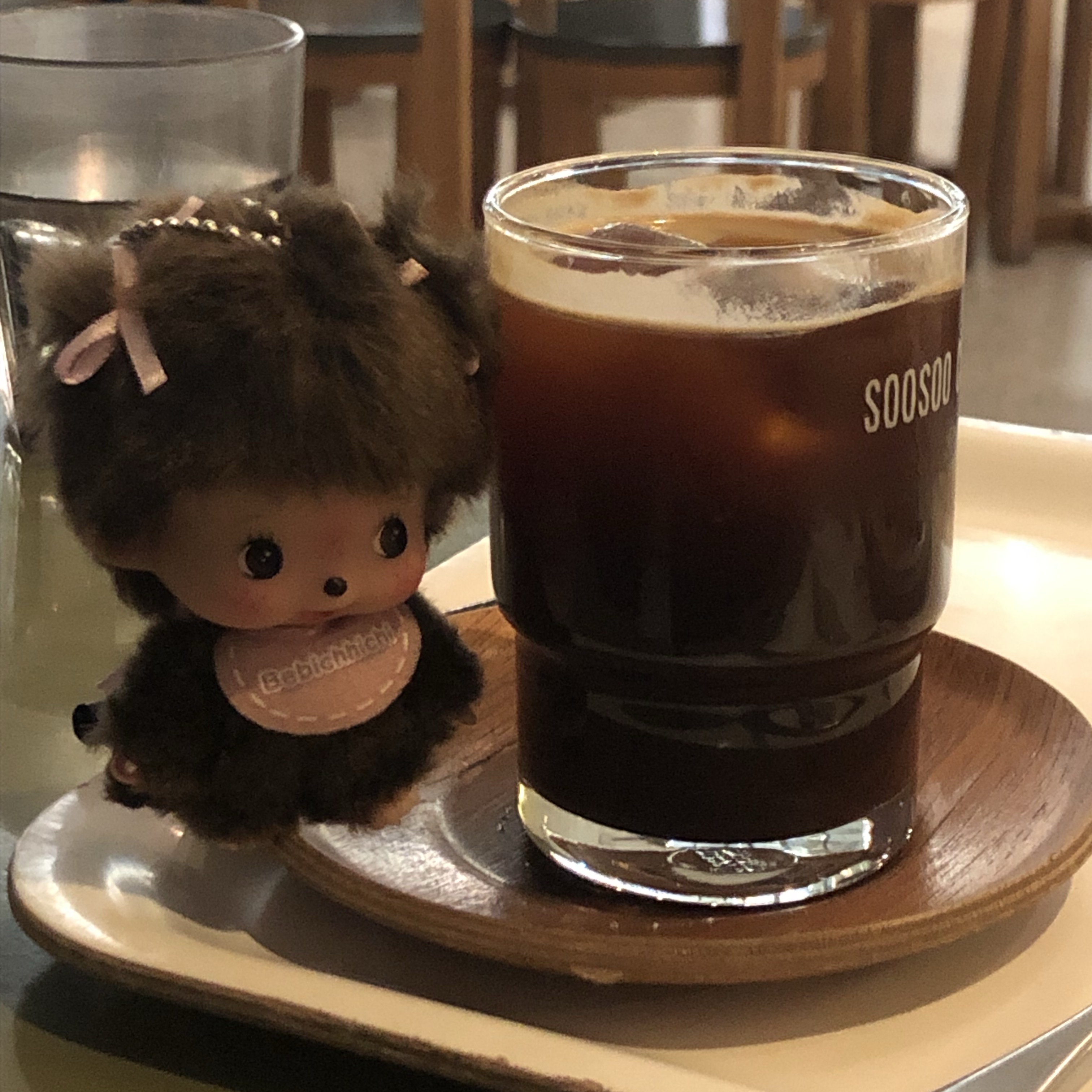Monchhichi Bebichhichi Bighead SS Girl Key Chain Pink 착용 스타일