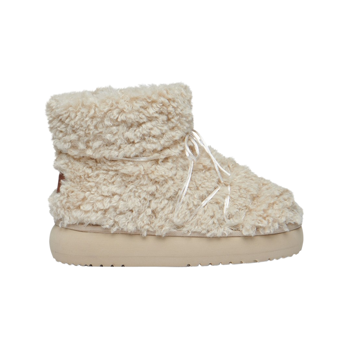 RF1SHBF3UG014 (W) Rockfishweatherwear Curly Fur Boots Short Beige