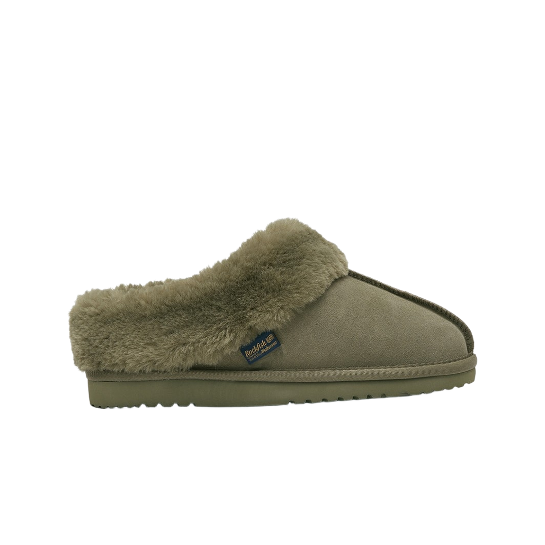 (W) 락피쉬웨더웨어 오리지널 윈터 퍼 뮬 카키((W) Rockfishweatherwear Original Winter Fur Mules Khaki)