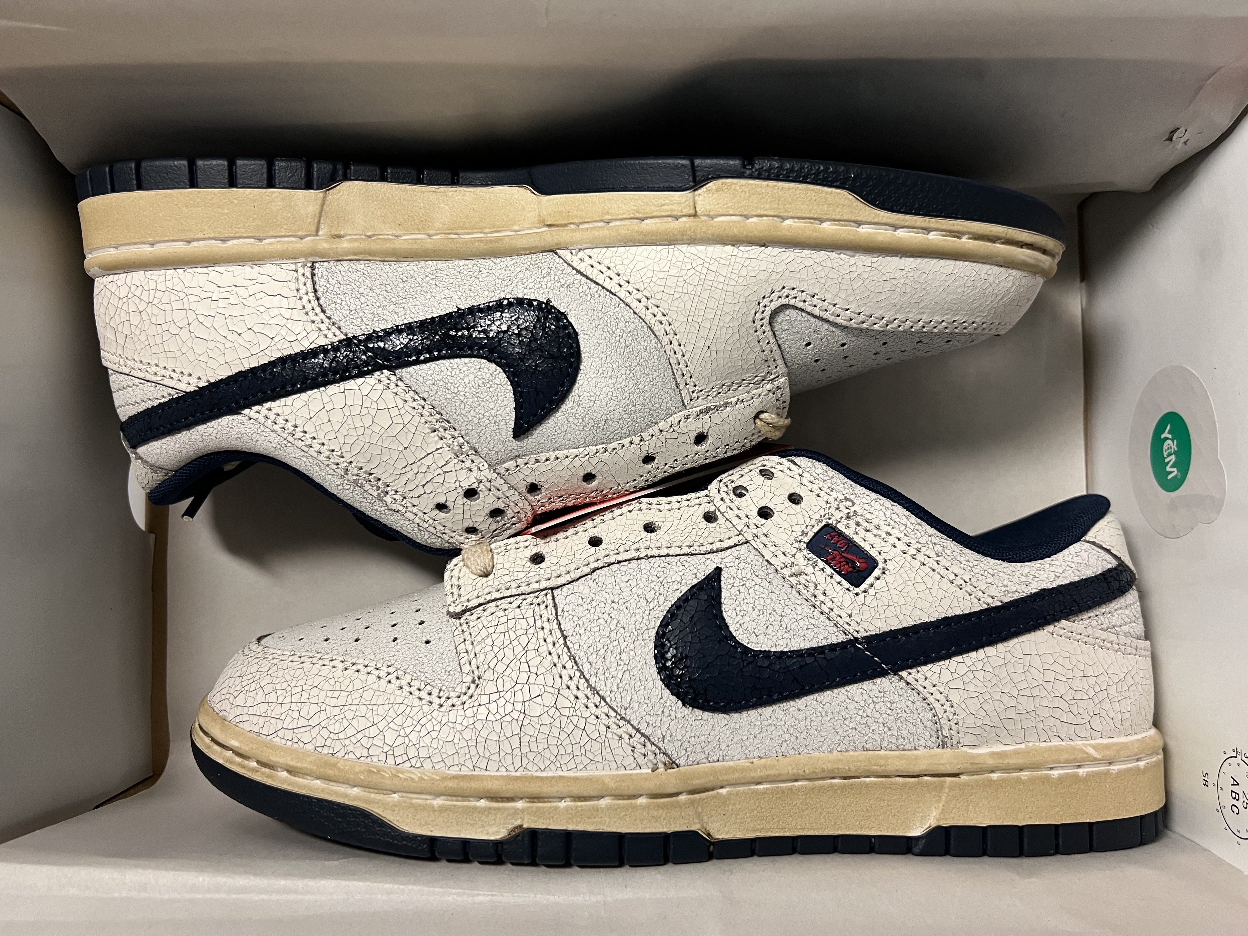 Nike x Stranger Things Dunk Low Phantom and Midnight Navy 착용 스타일 - 1
